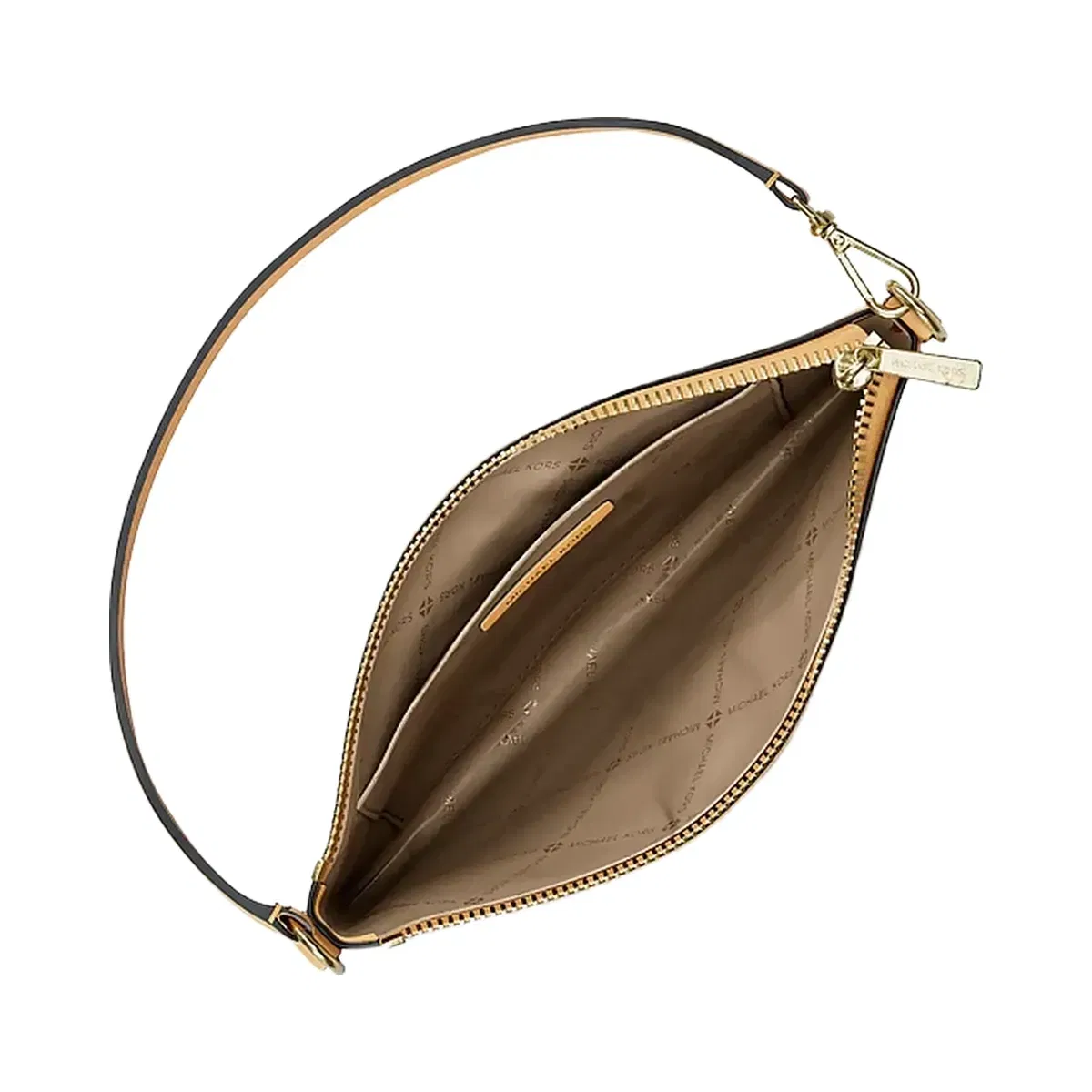 Michael Kors Jet Set Small Pebbled Leather Convertible Wristlet Honeywheat
