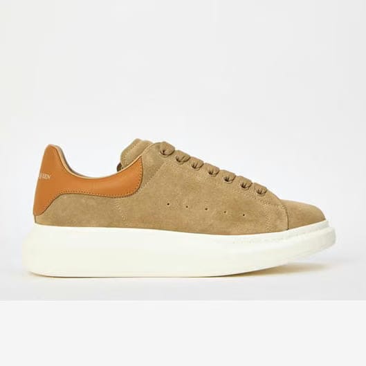 ALEXANDER MCQUEEN Men's Oversized Leather Trainers camel
