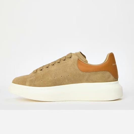 ALEXANDER MCQUEEN Men's Oversized Leather Trainers camel