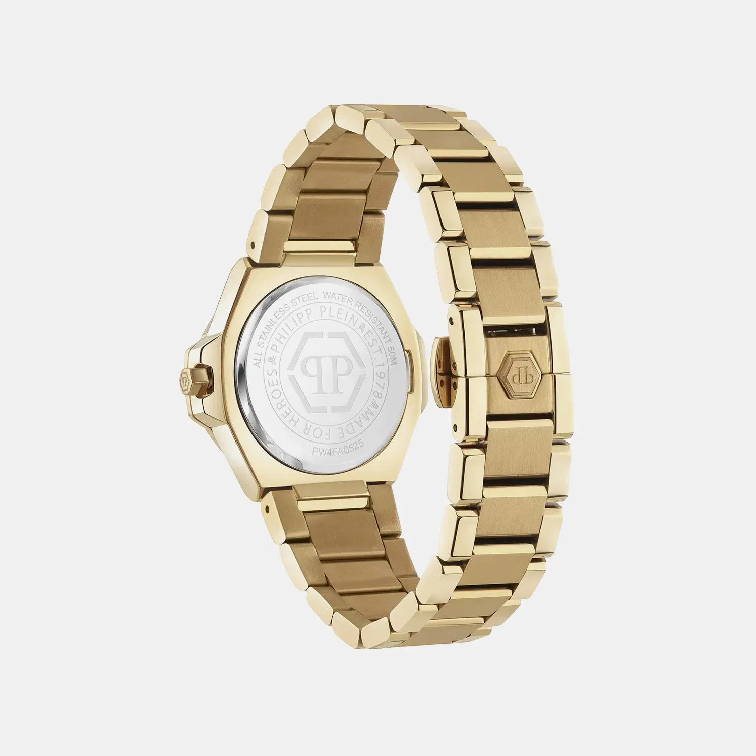 Philipp Plein Plein Royal Prestige Women Quartz Gold Dial Analog Stainless Steel Watch Pw4Fa0525