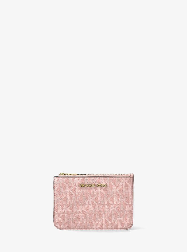 Michael Kors Jet Set Travel Small Signature Logo Coin Purse Pwd Blsh Mlt