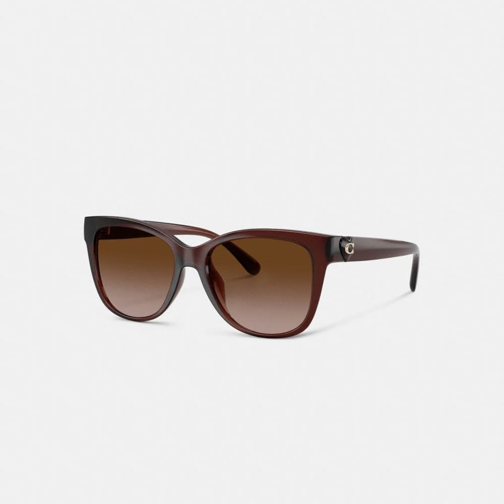 Signature Heart Oversized Square Sunglasses
