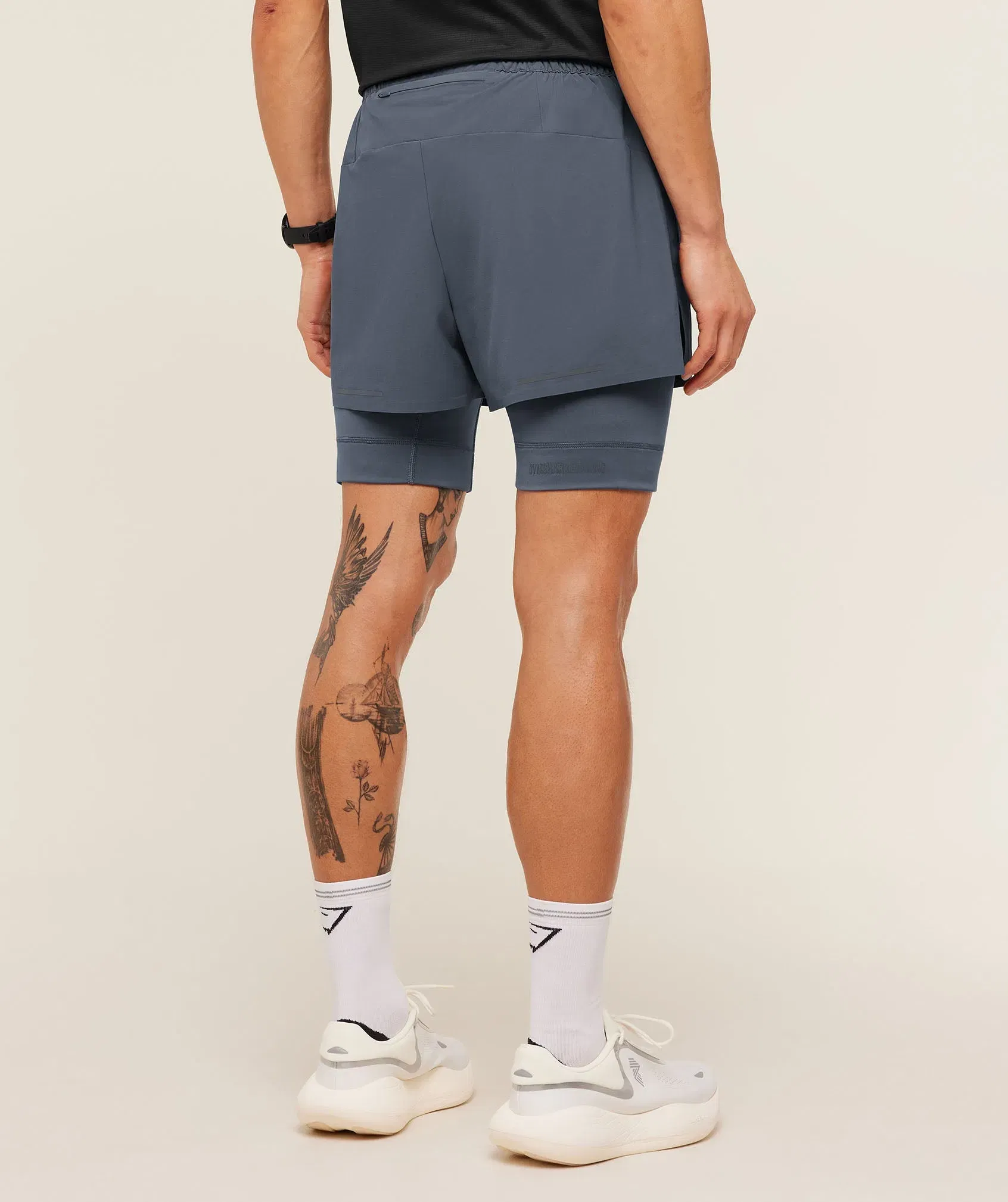 Gymshark Running Elite 2 in 1 5" Shorts - Titanium Blue