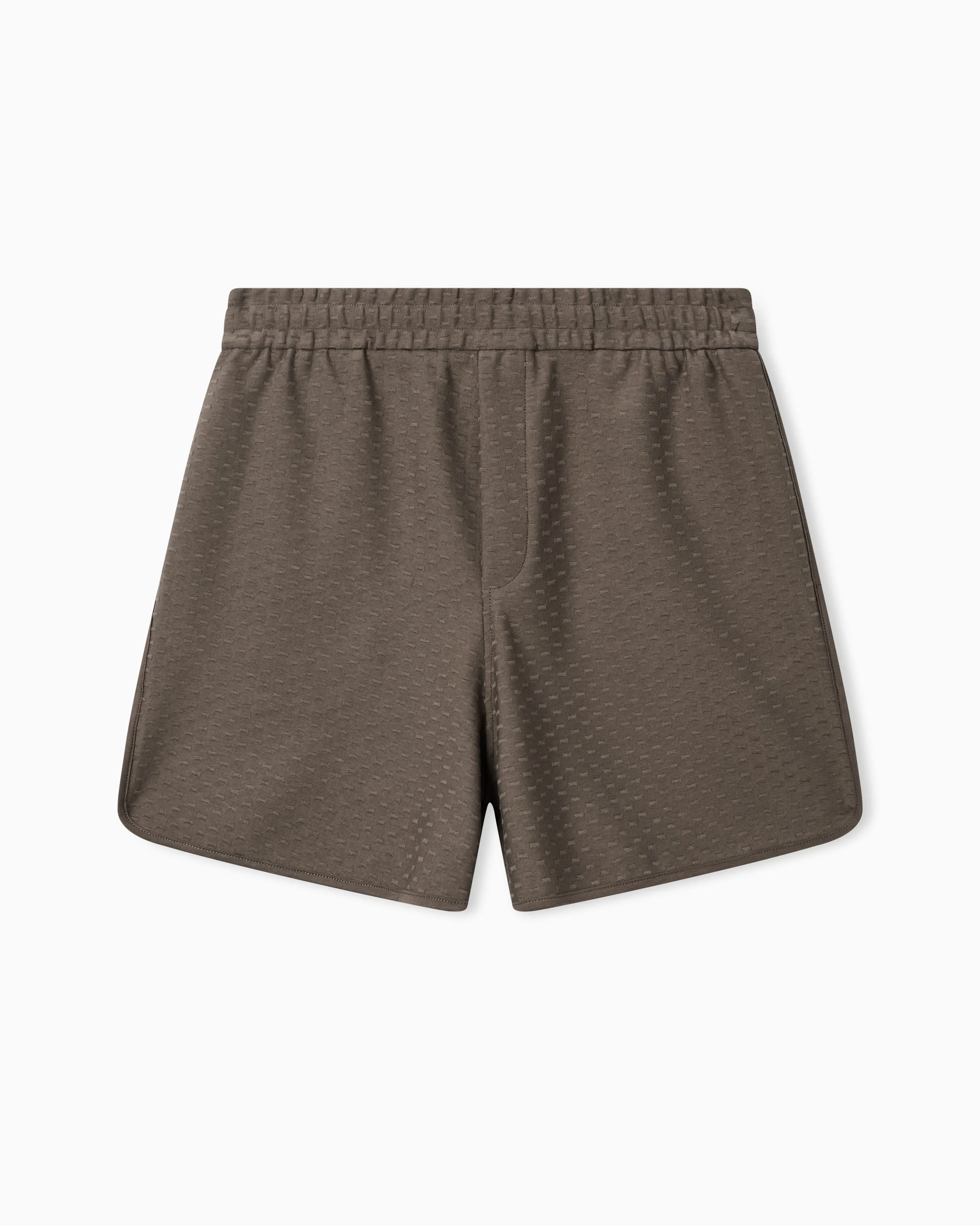 Emporio Armani Shorts in all-over micro eagle jacquard jersey
