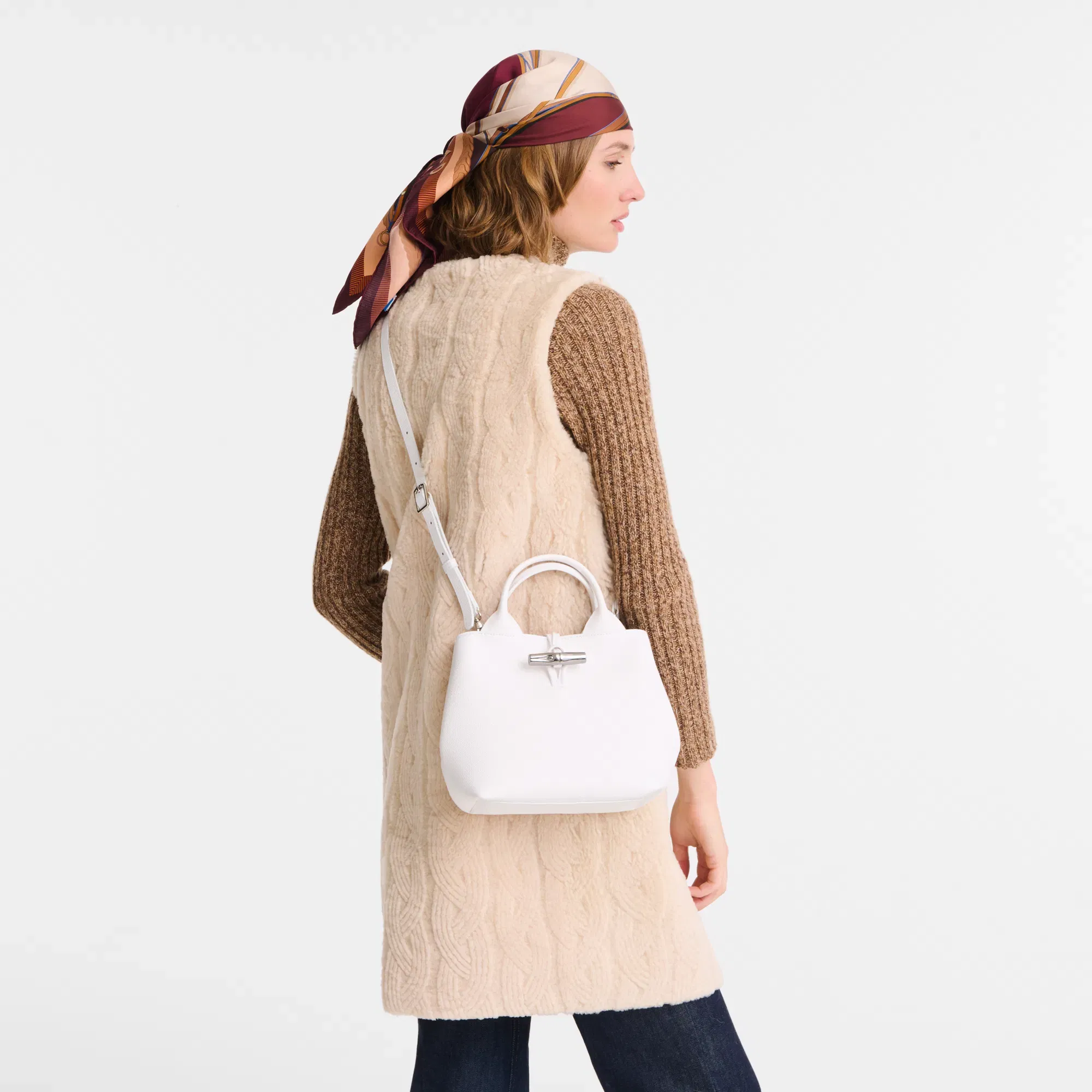Longchamp Le Roseau S Handbag White