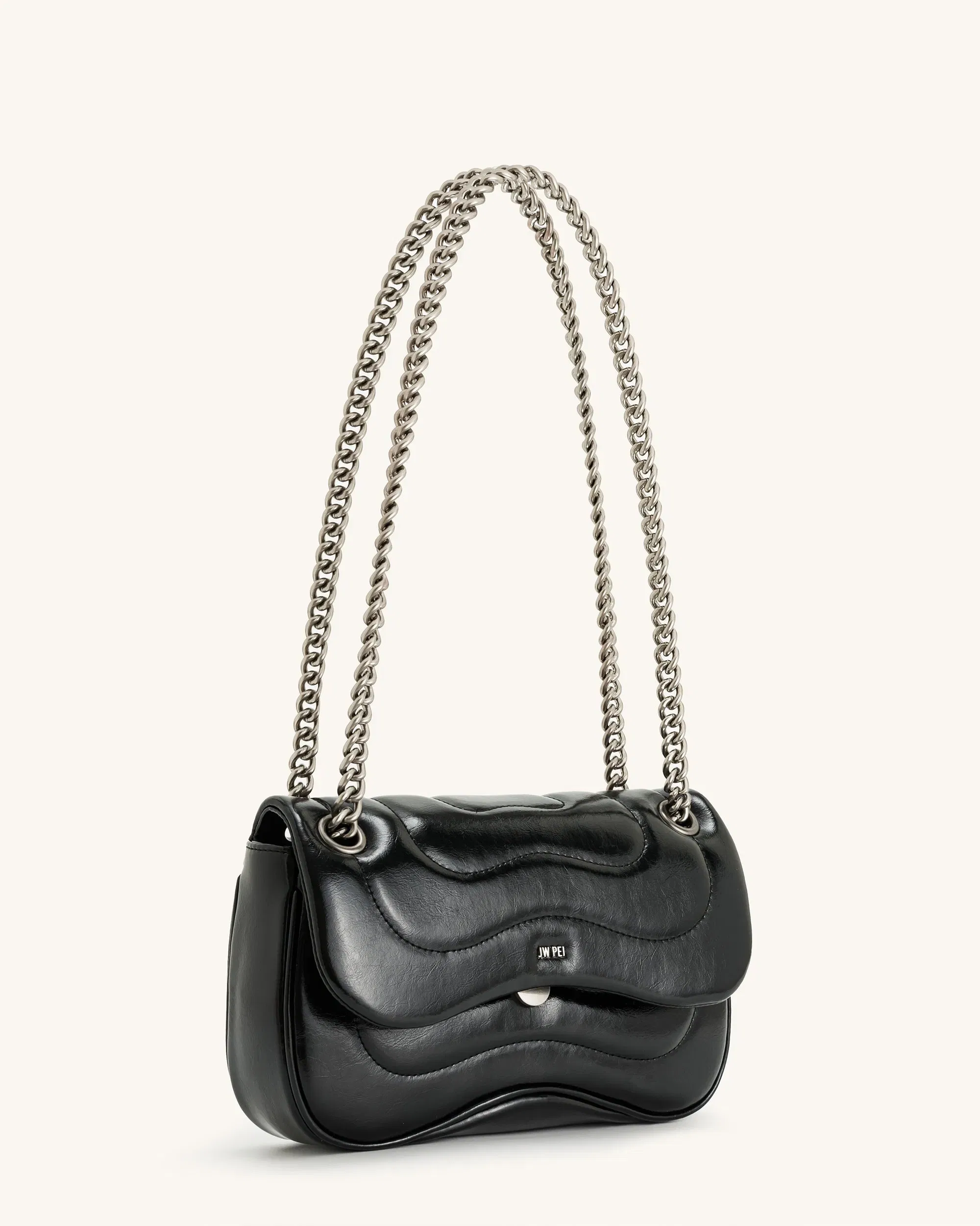 Tina Quilted Chain Crossbody - Blue Denim