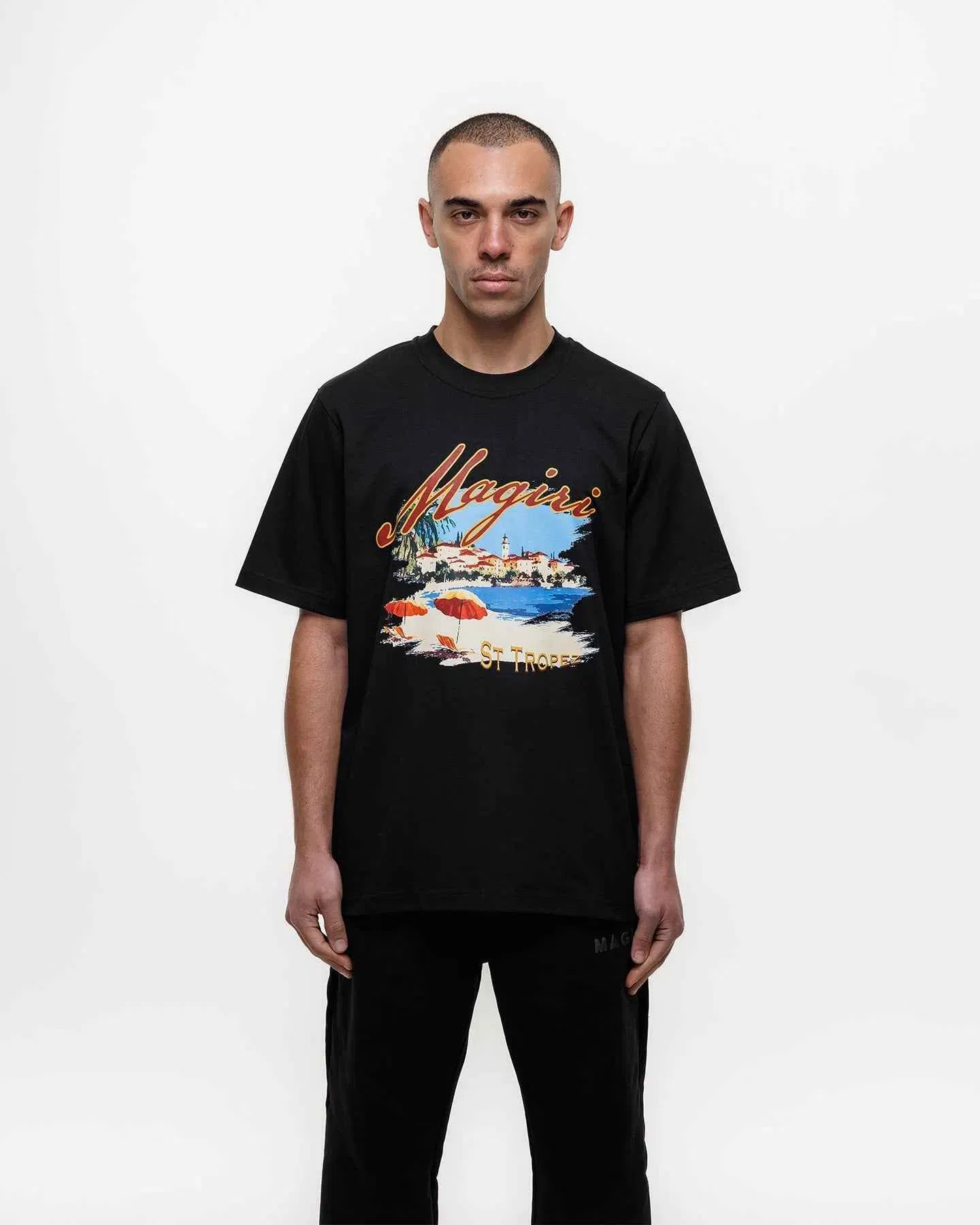 Magiri St. Tropez Printed T-Shirt in Black