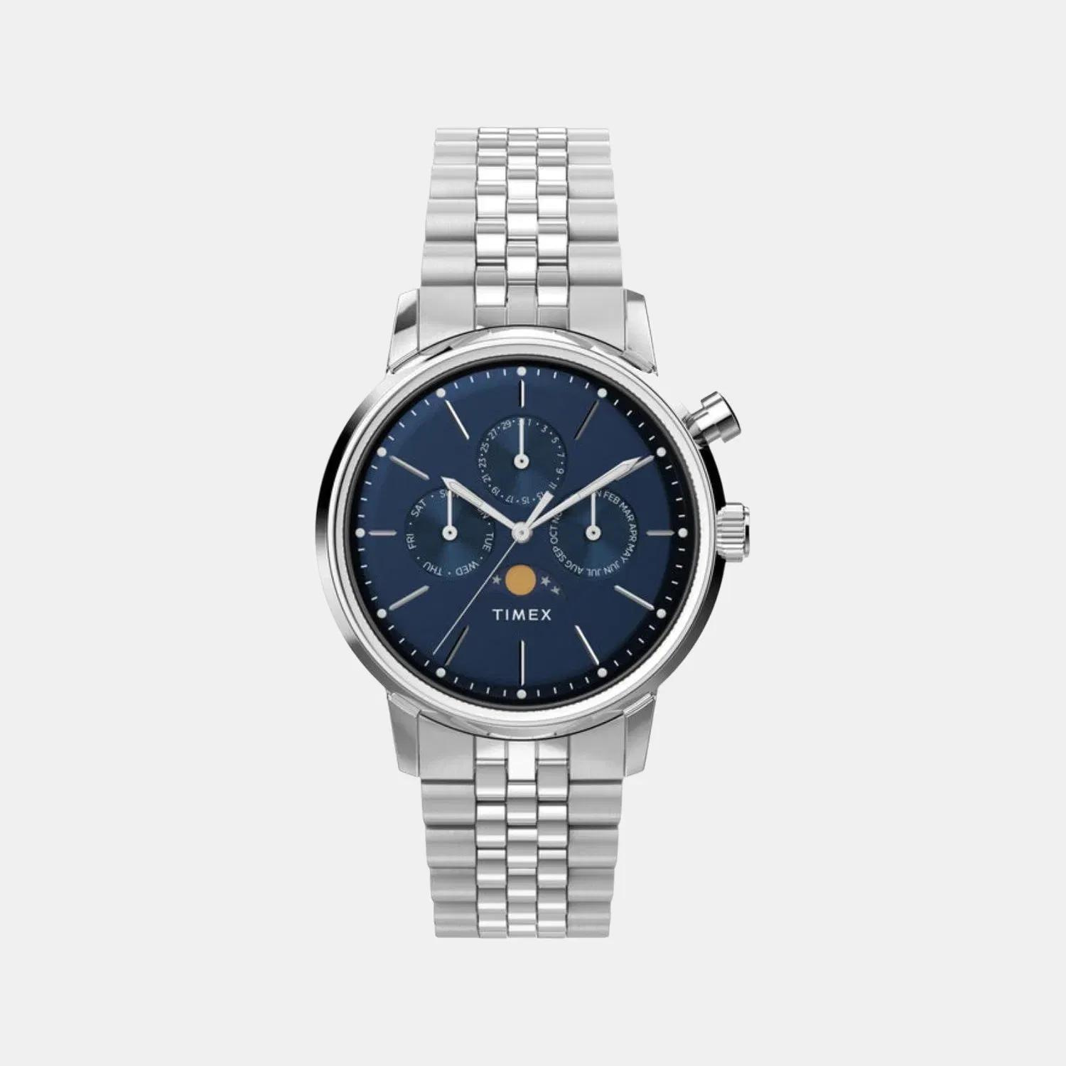 Timex Marlin Men Quartz Dial Multi-Function Stainless Steel Watch Tweg26802