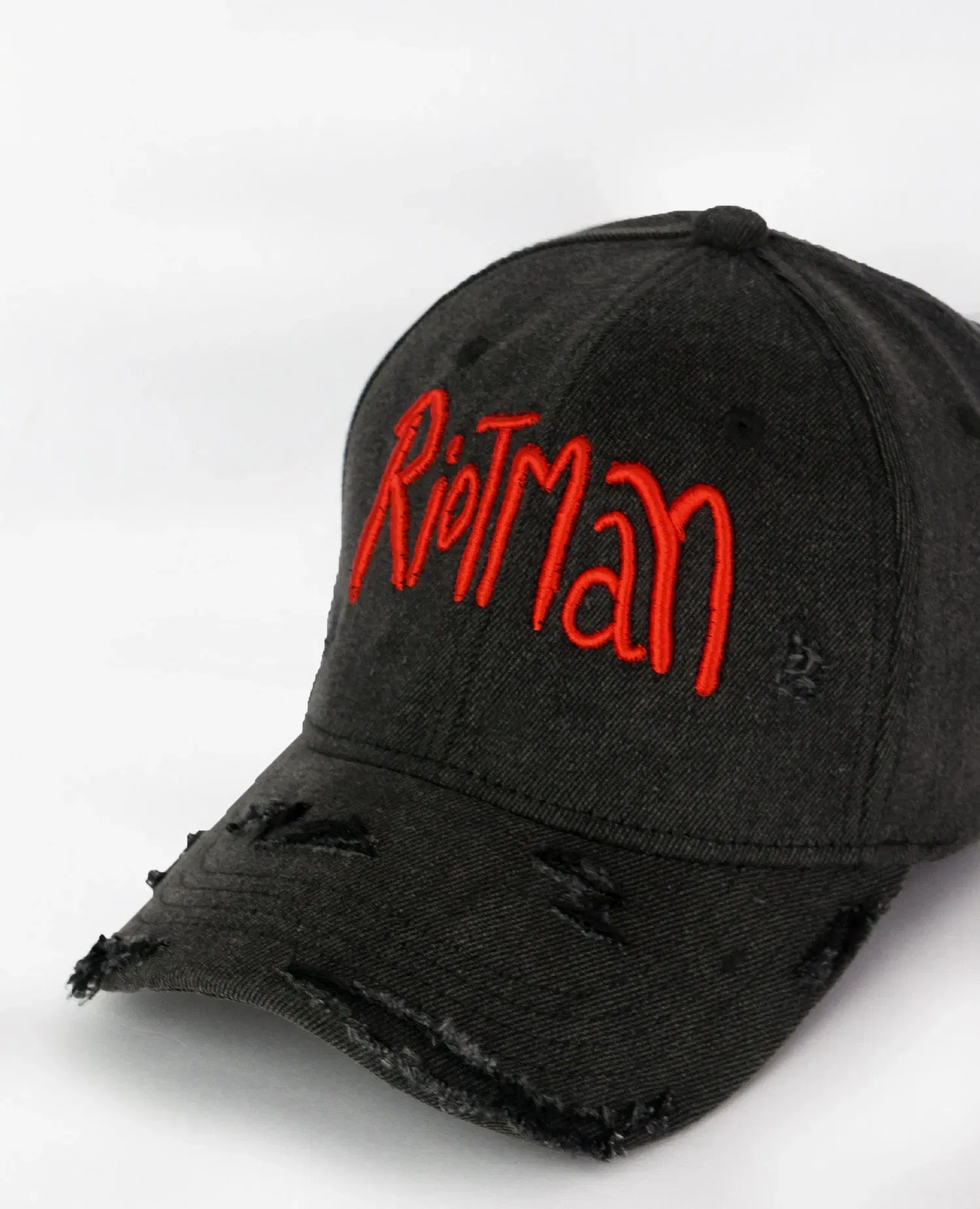 Riotman // Black Denim Baseball Cap