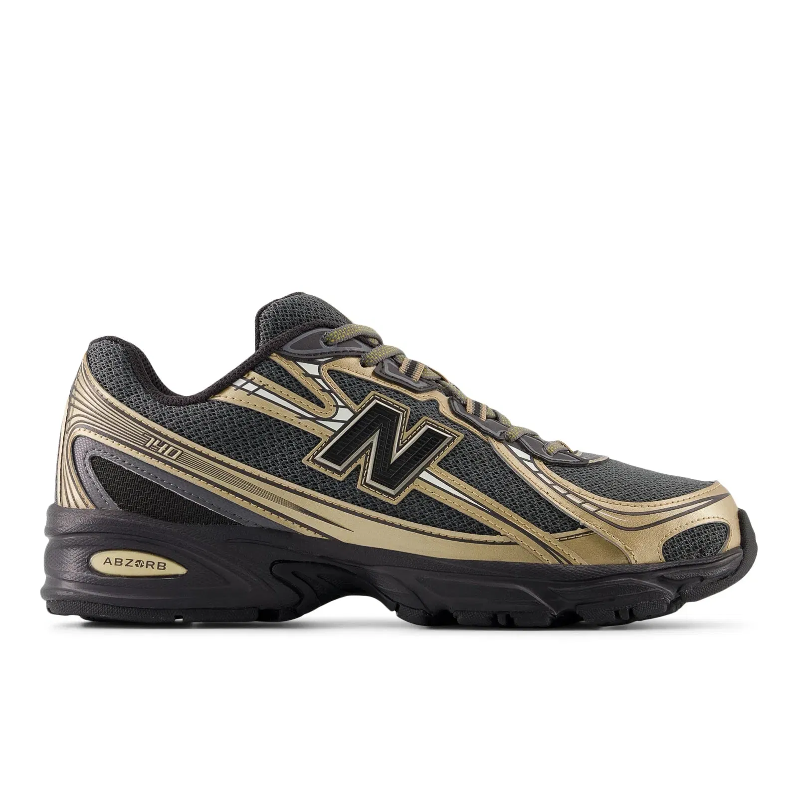 New Balance 740 Black With Black Cement And Castlerock Black With Black Cement And Castlerock