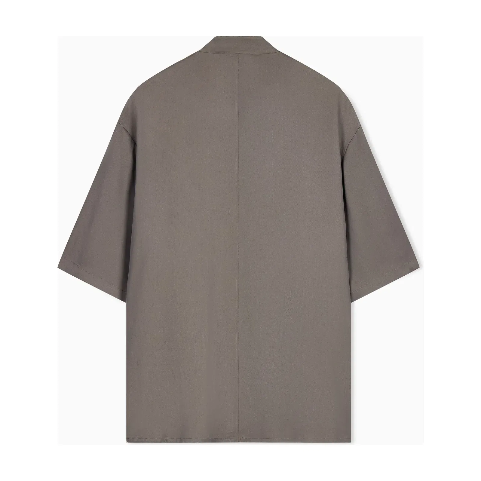 Emporio Armani Guru collar viscose twill shirt