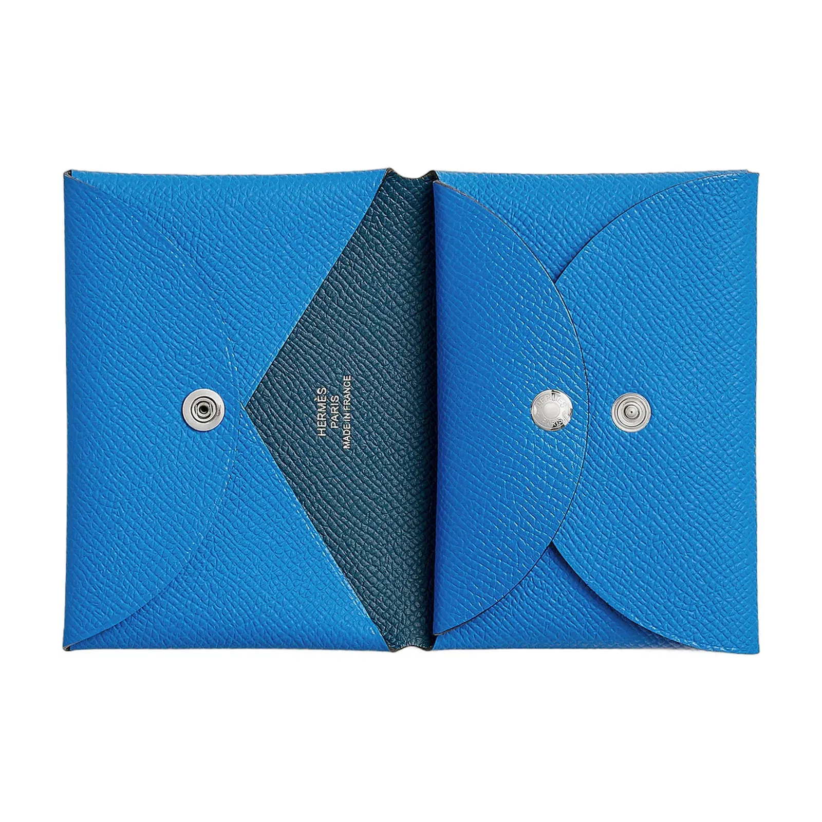 Hermes Calvi Duo Compact Verso Card Holder Menthe