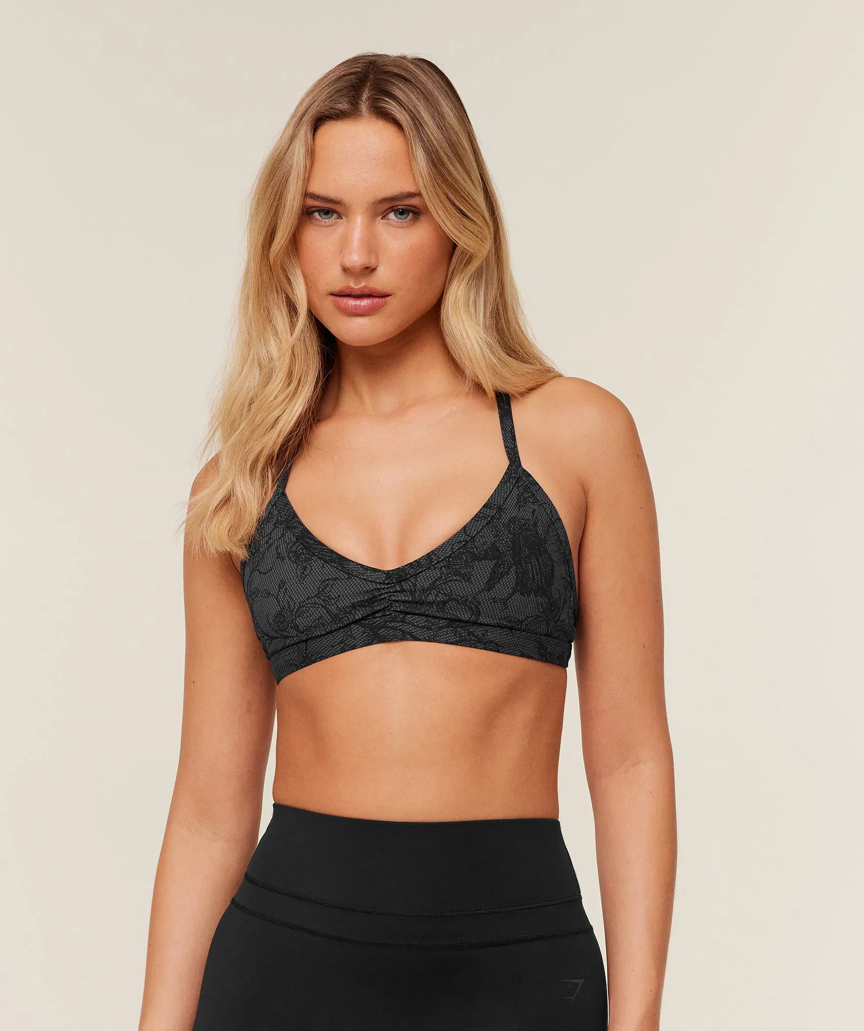 Gymshark Minimal Sports Bra - Black/Onyx Grey