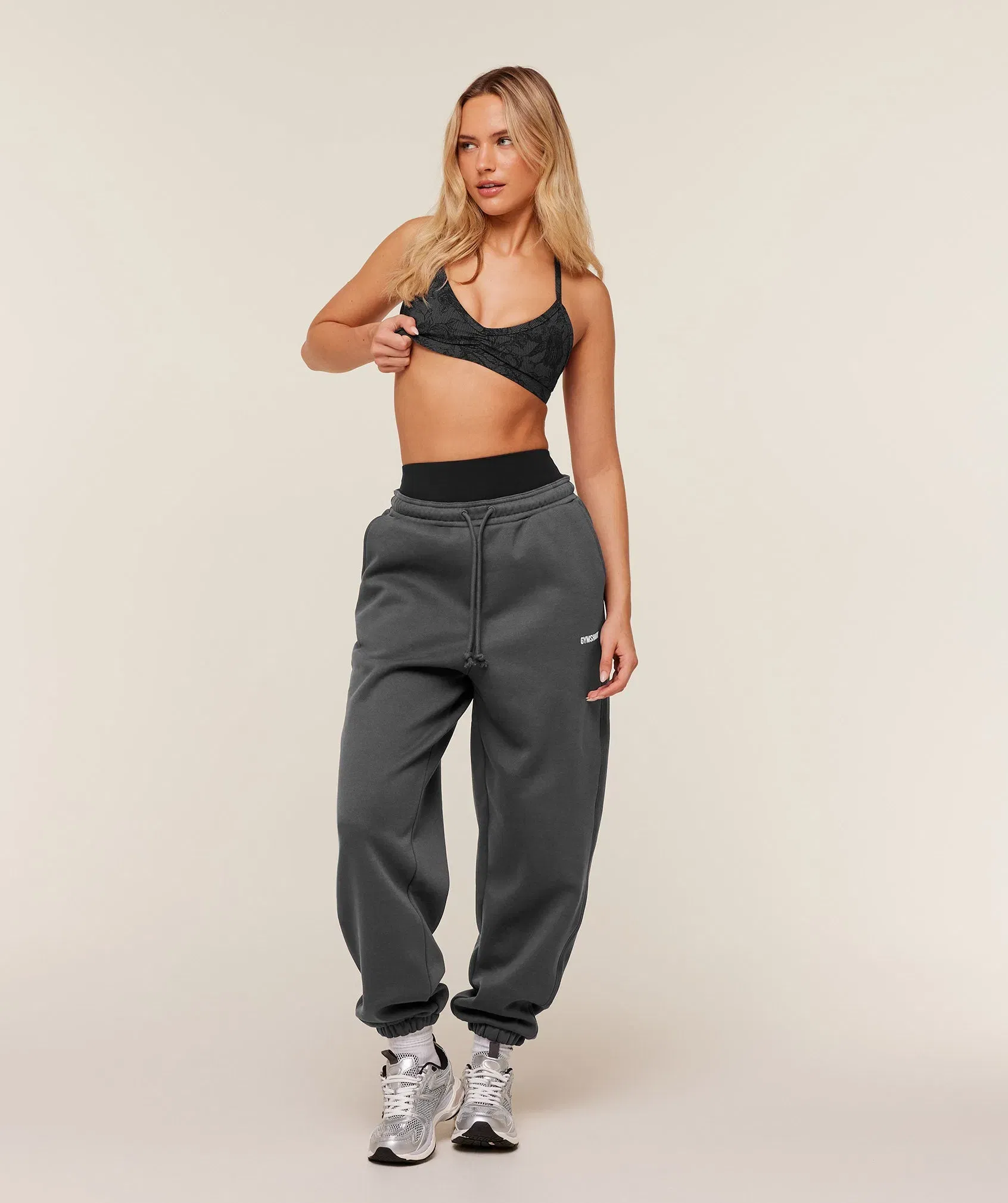 Gymshark Minimal Sports Bra - Black/Onyx Grey