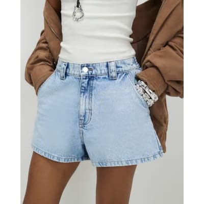 Blue Denim Casual Shorts