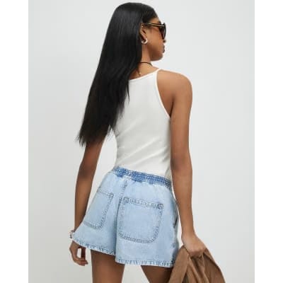 Blue Denim Casual Shorts