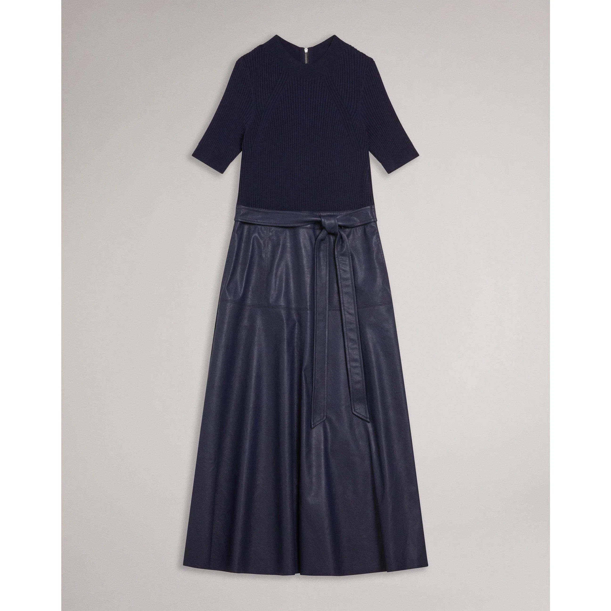 Mock Midi A Line Dress
