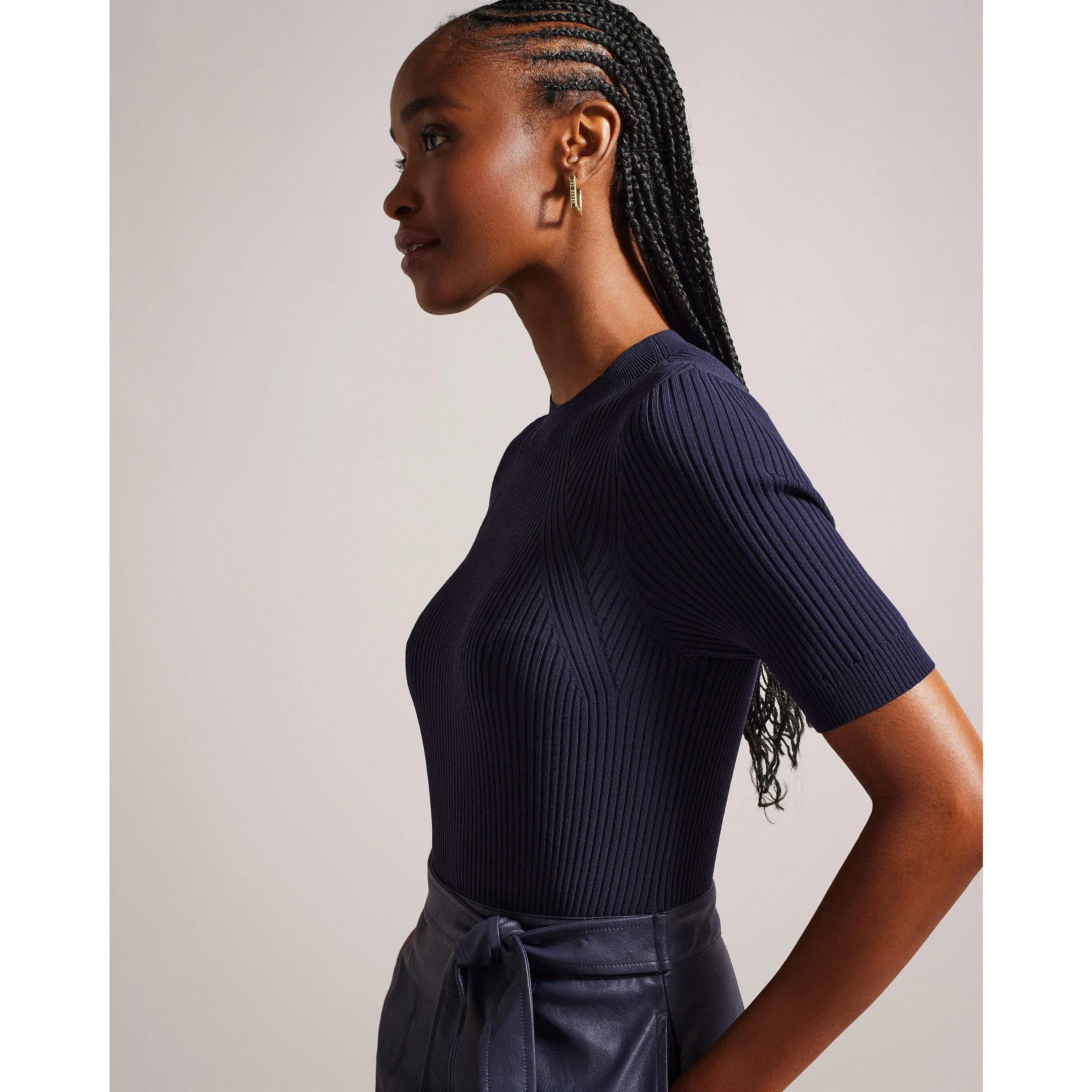 Mock Midi A Line Dress