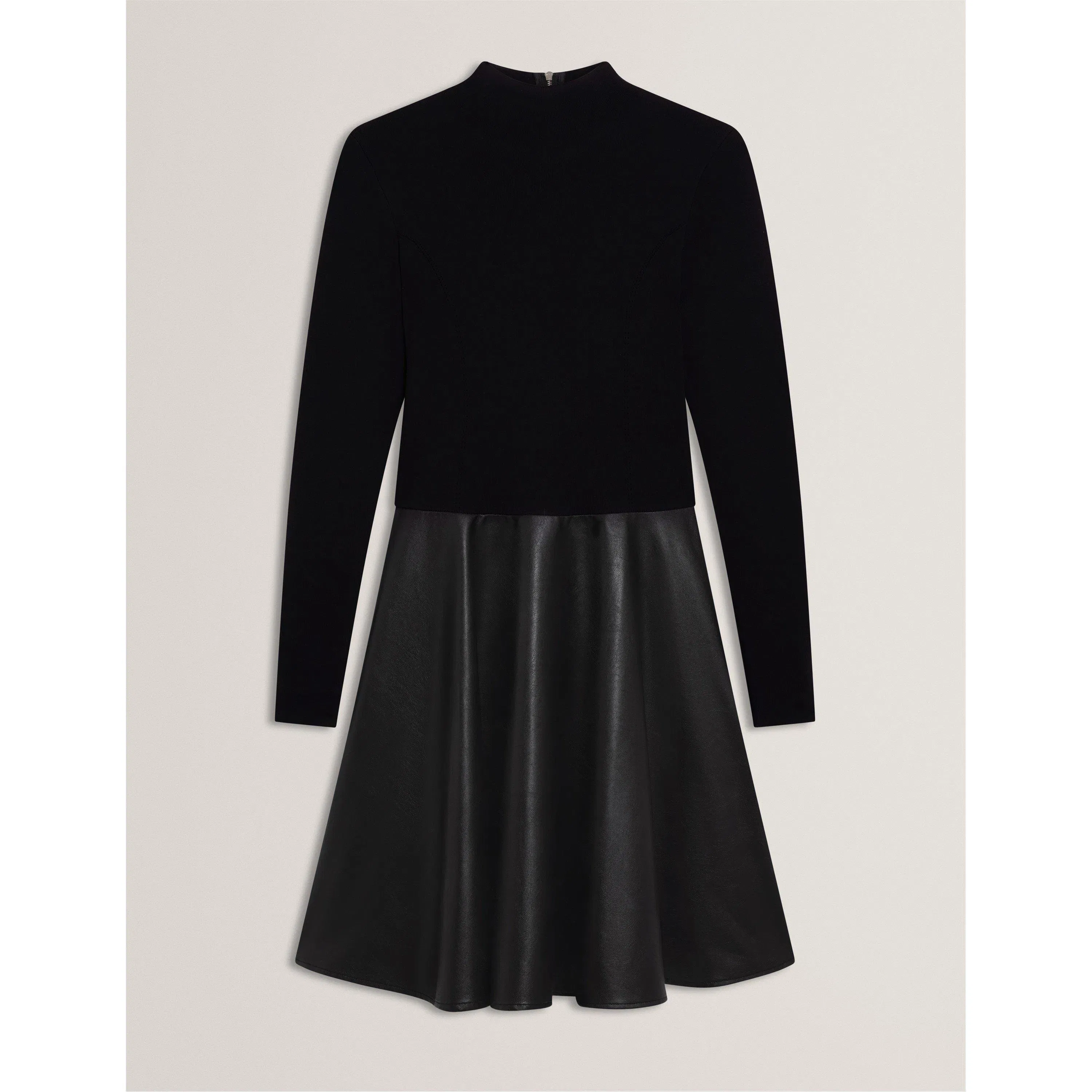 Faux Midi A-Line Dress