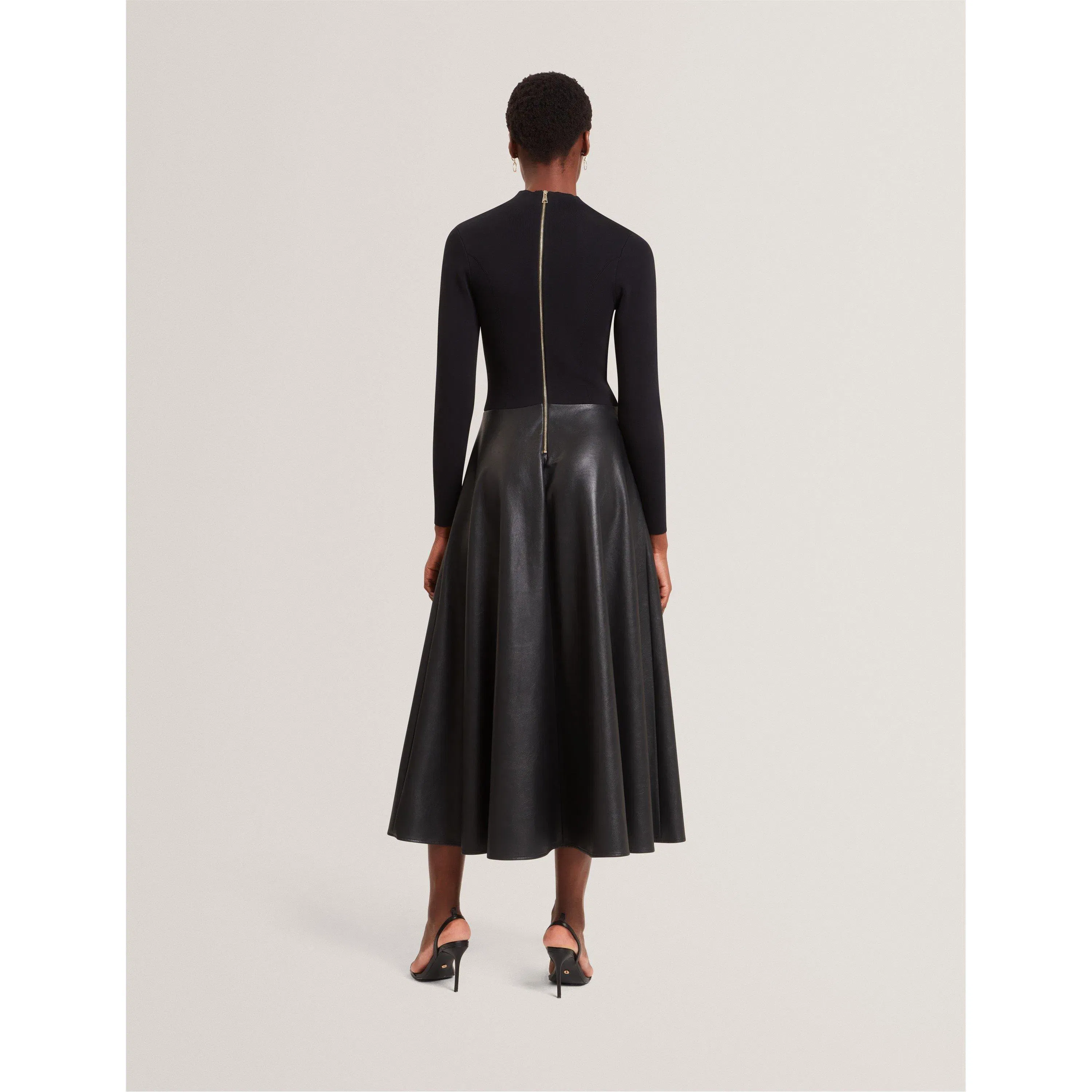 Faux Midi A-Line Dress