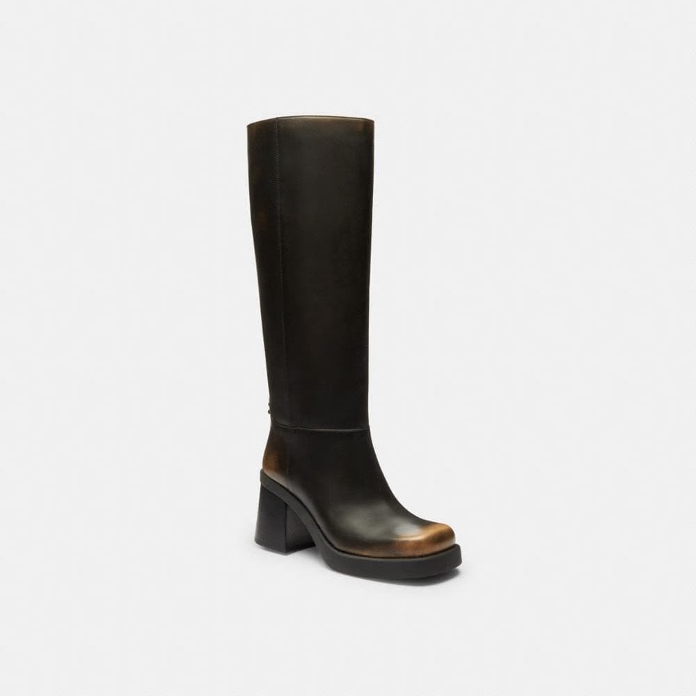 Sculpted C Tall Boot In Loved Leather