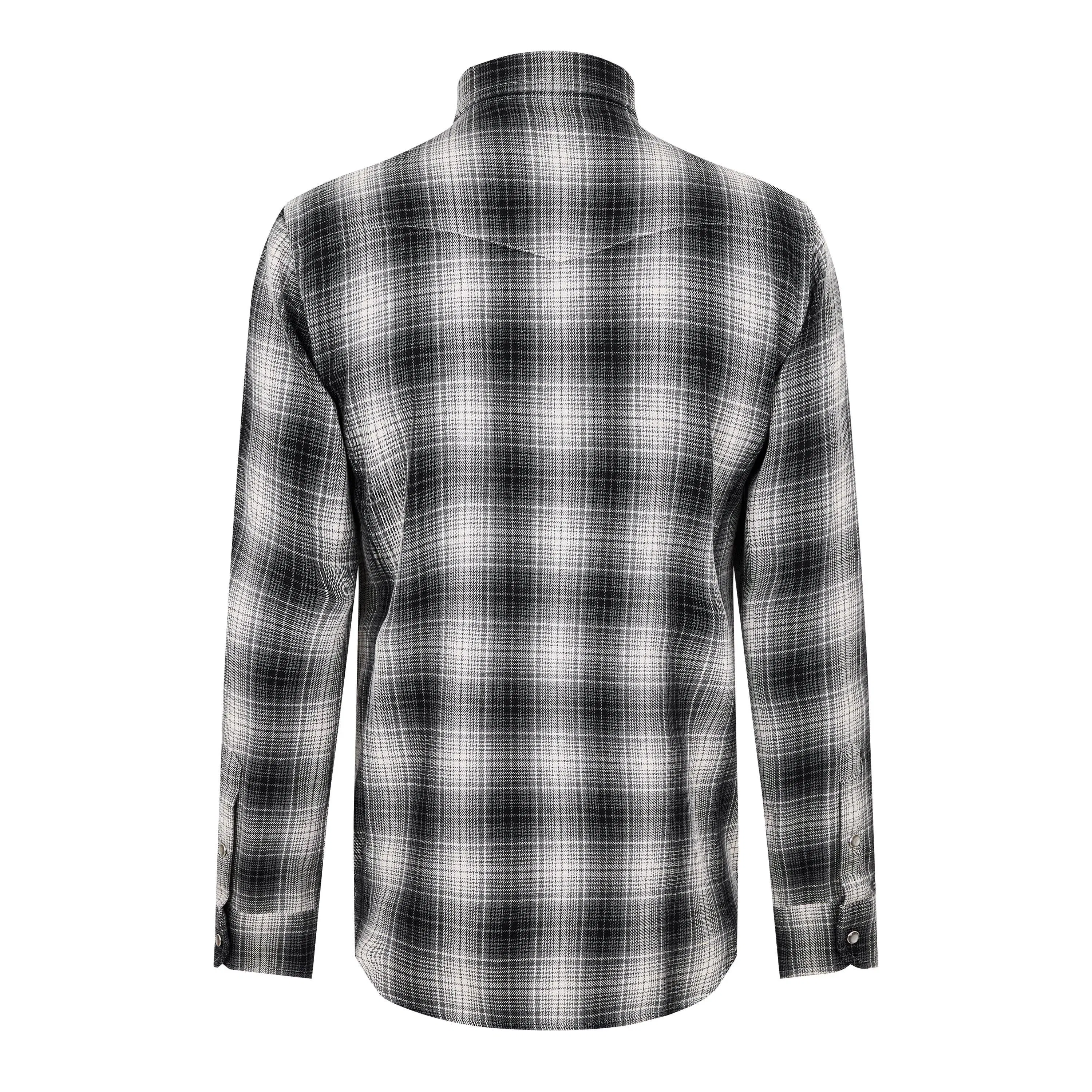 Checked Western Long-Sleeve Patterned Shirt