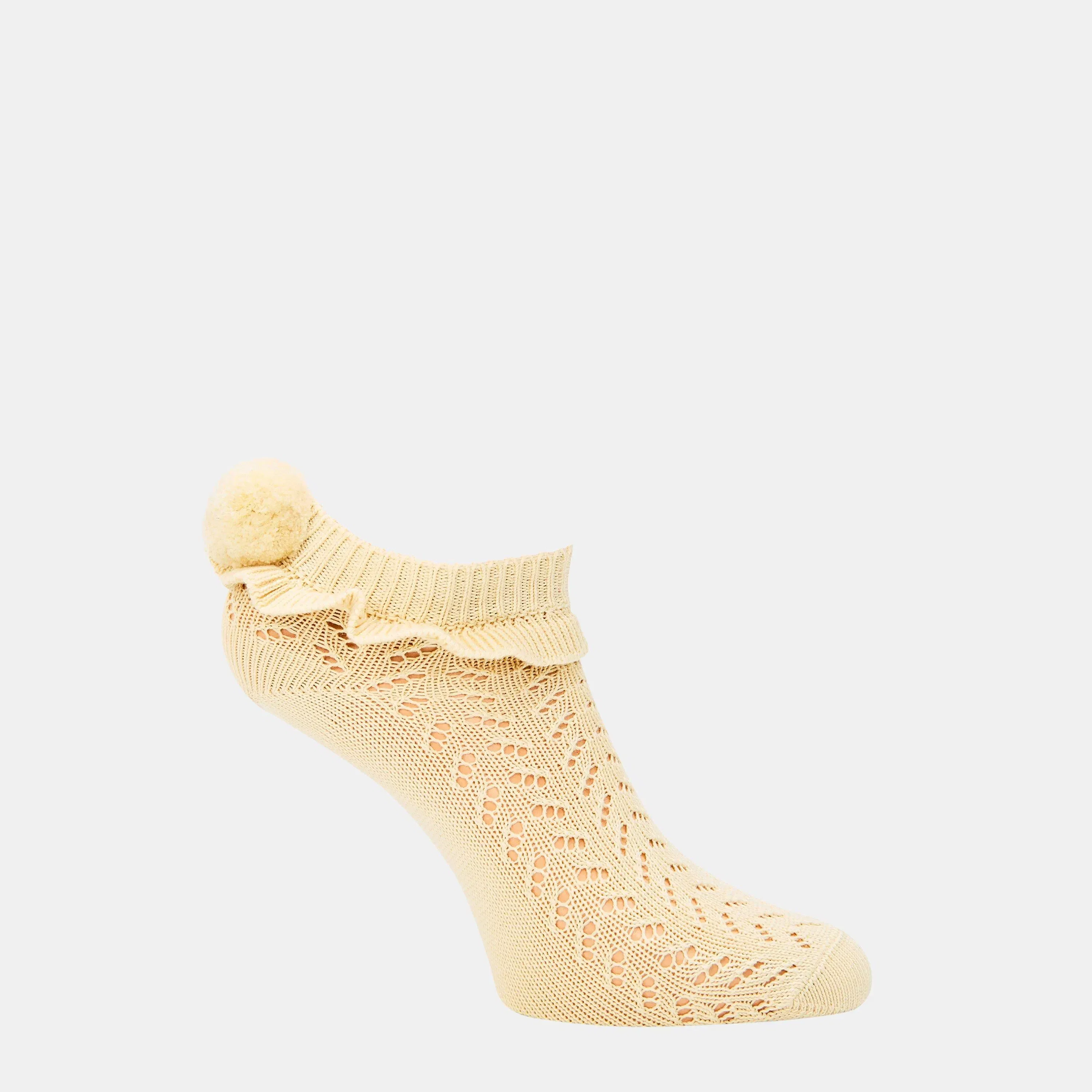Pom Crew Socks