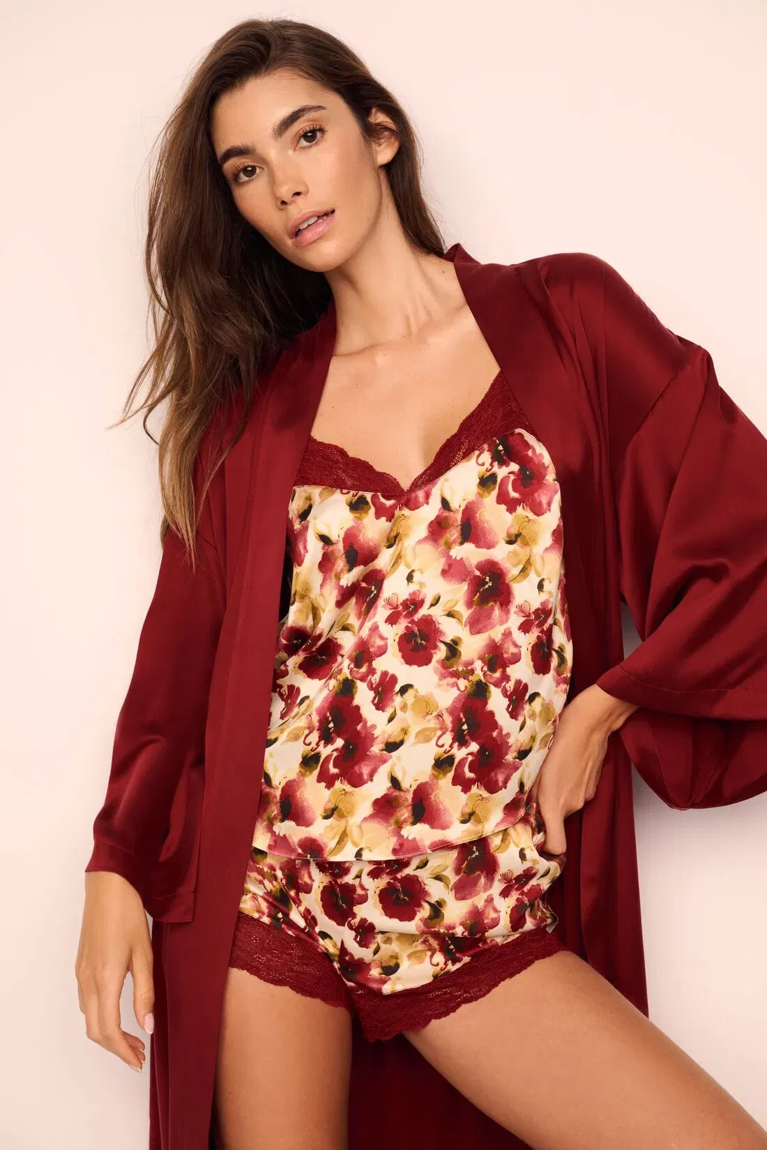 Eberjey x Lily Aldridge - Inez Washable Silk Robe