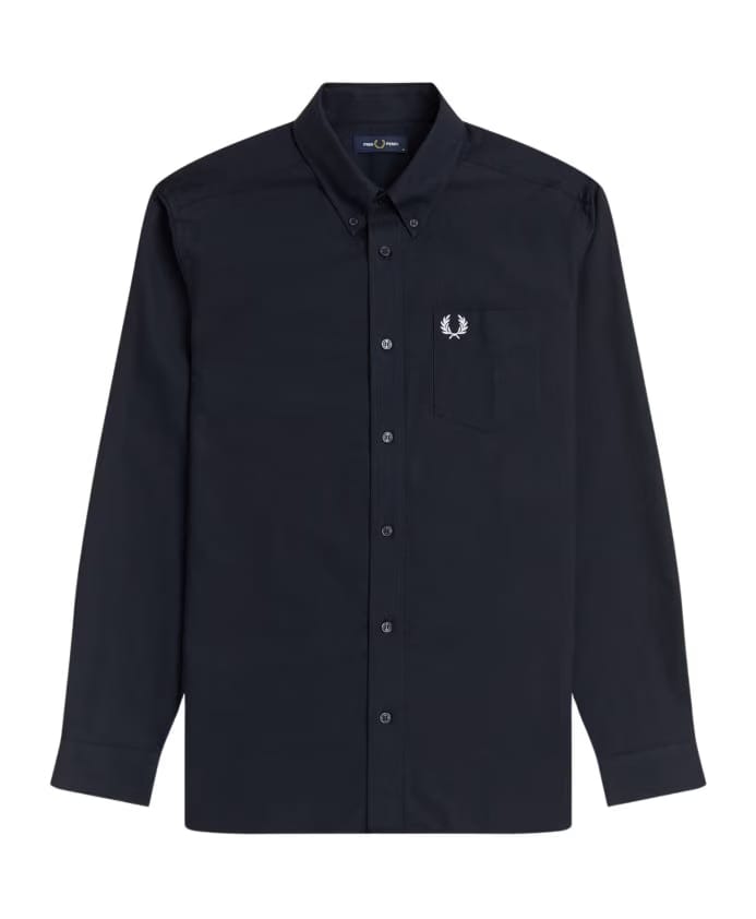 Fred Perry Navy Oxford Shirt Classic Style