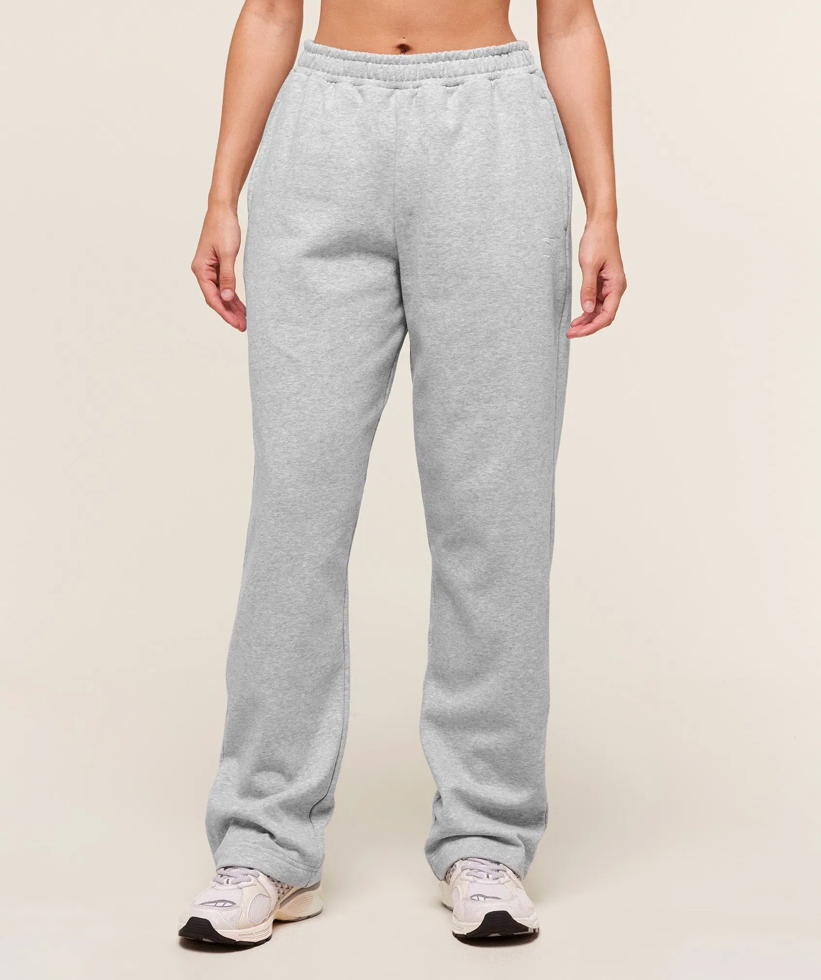 Gymshark Training Fleece Straight Leg Jogger - Light Grey Core Marl