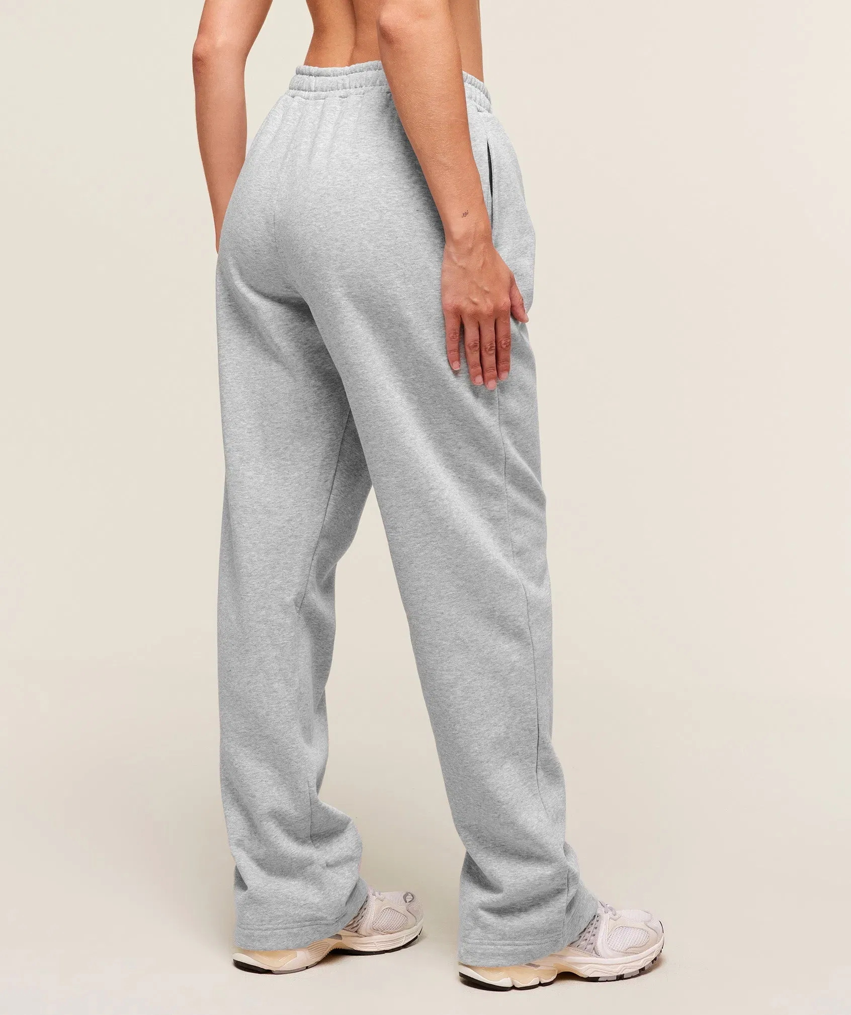 Gymshark Training Fleece Straight Leg Jogger - Light Grey Core Marl