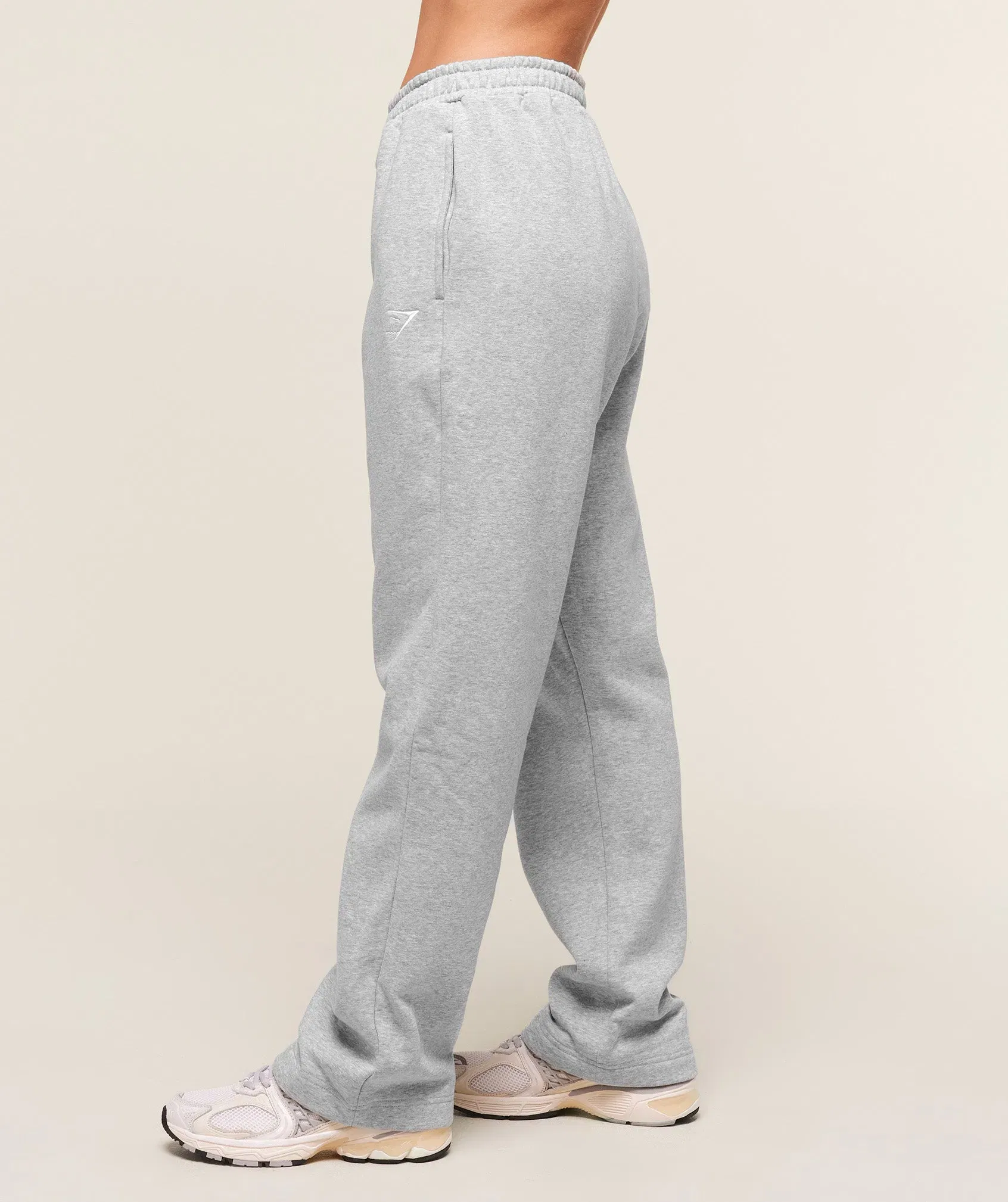 Gymshark Training Fleece Straight Leg Jogger - Light Grey Core Marl
