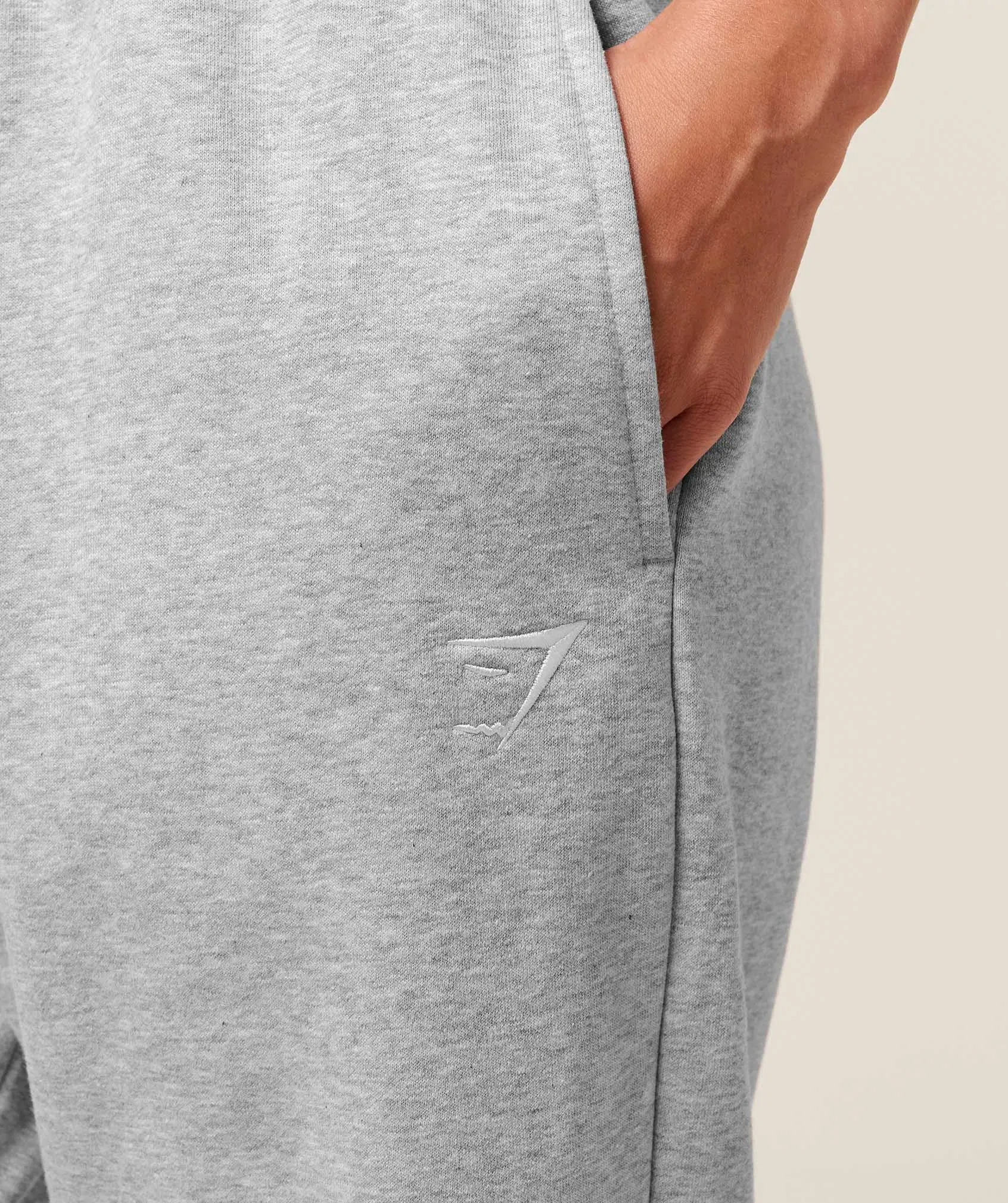 Gymshark Training Fleece Straight Leg Jogger - Light Grey Core Marl