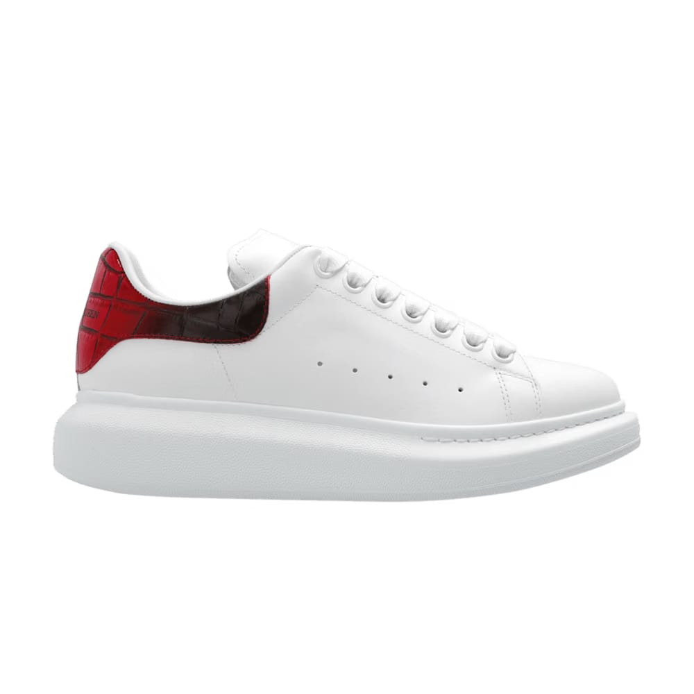 Alexander McQueen Wmns Oversized Sneaker 'Gradient Croc - White Welsh Red'