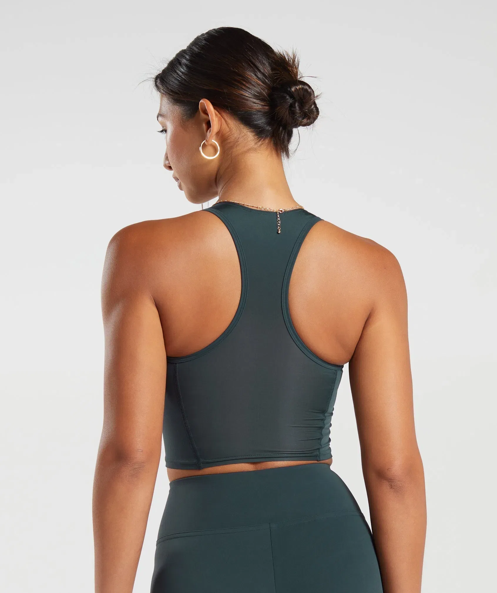 Gymshark Crop Mesh Tank - Darkest Teal