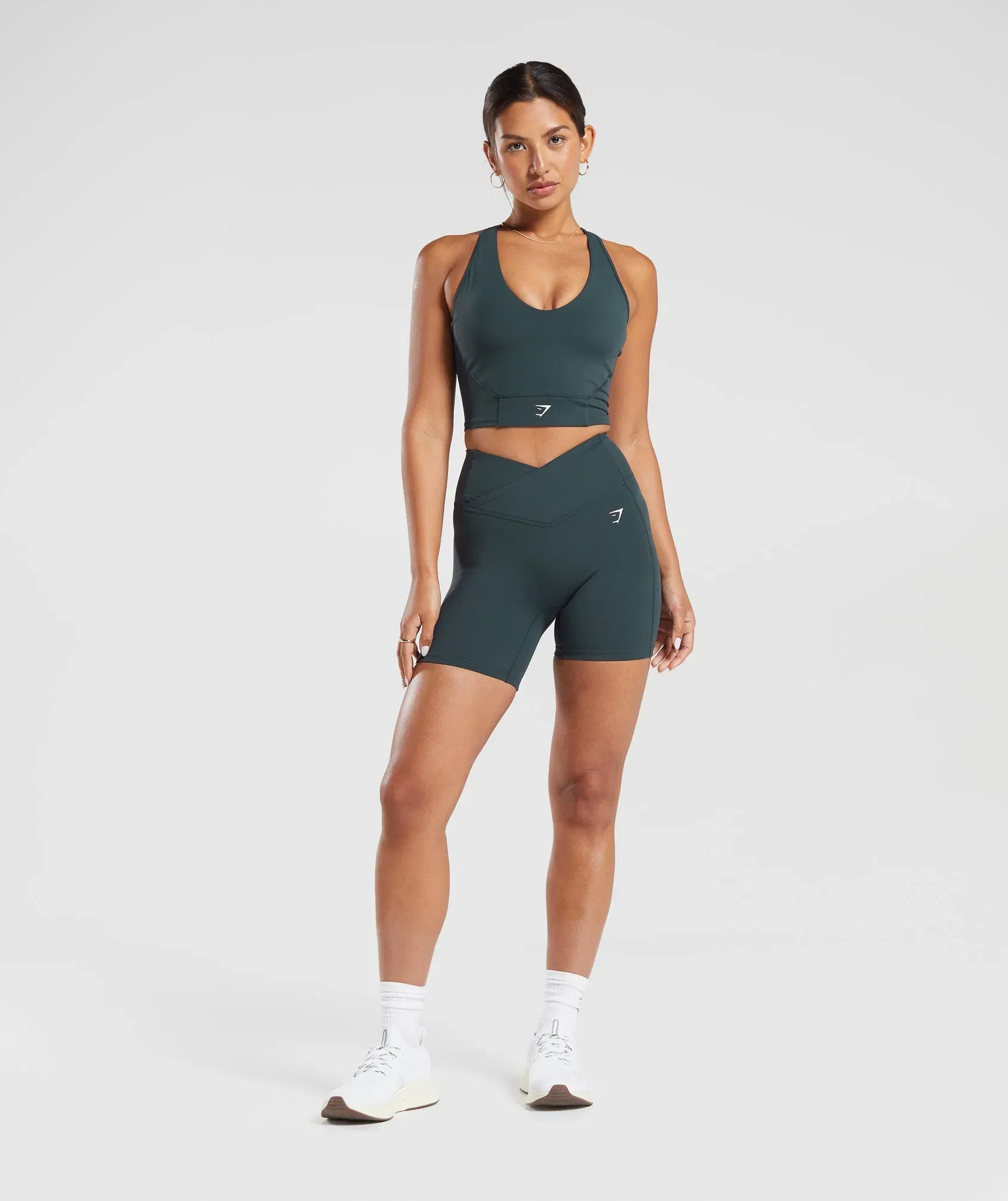 Gymshark Crop Mesh Tank - Darkest Teal