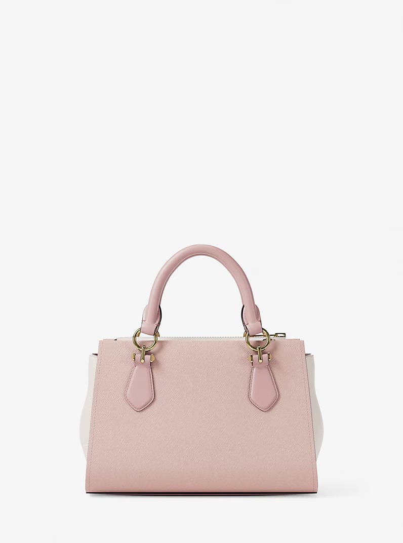 Marilyn Small Color-Block Saffiano Leather Messenger Bag