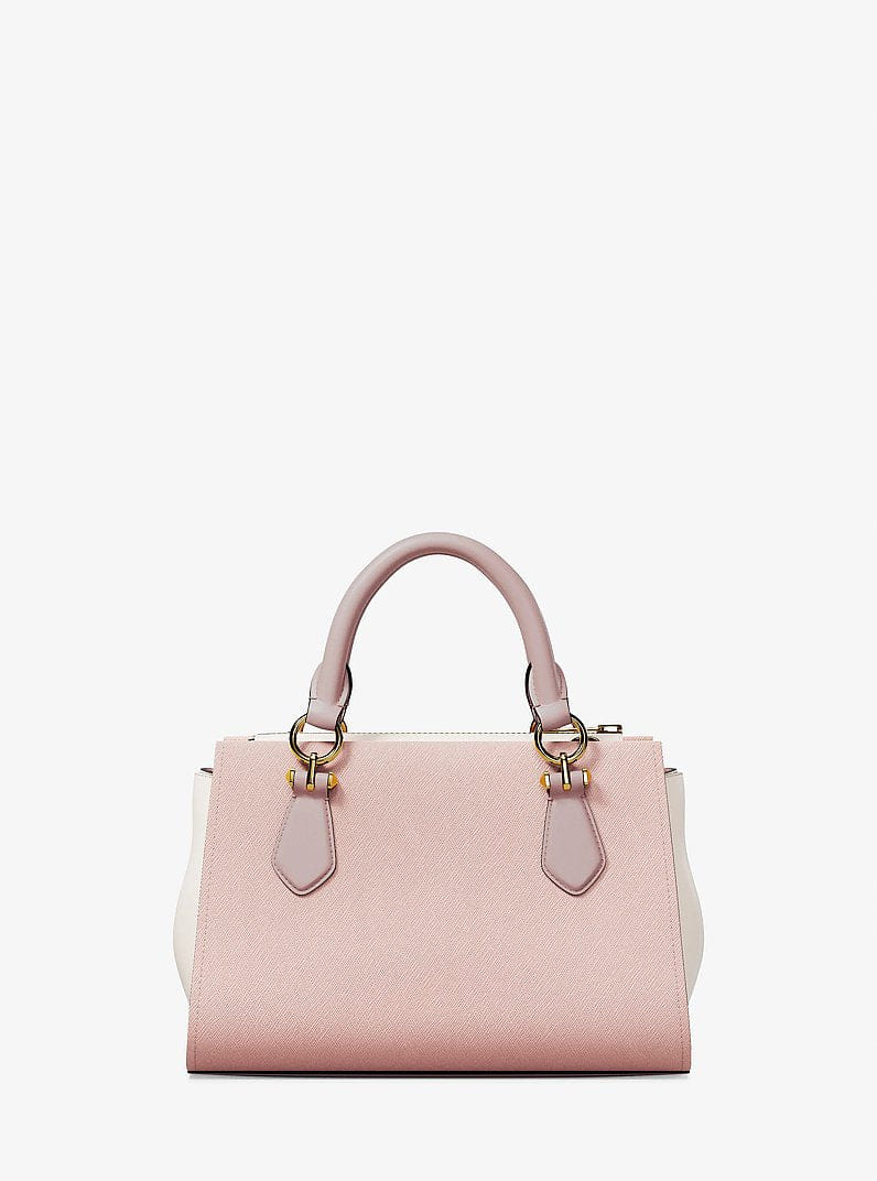 Marilyn Small Color-Block Saffiano Leather Messenger Bag