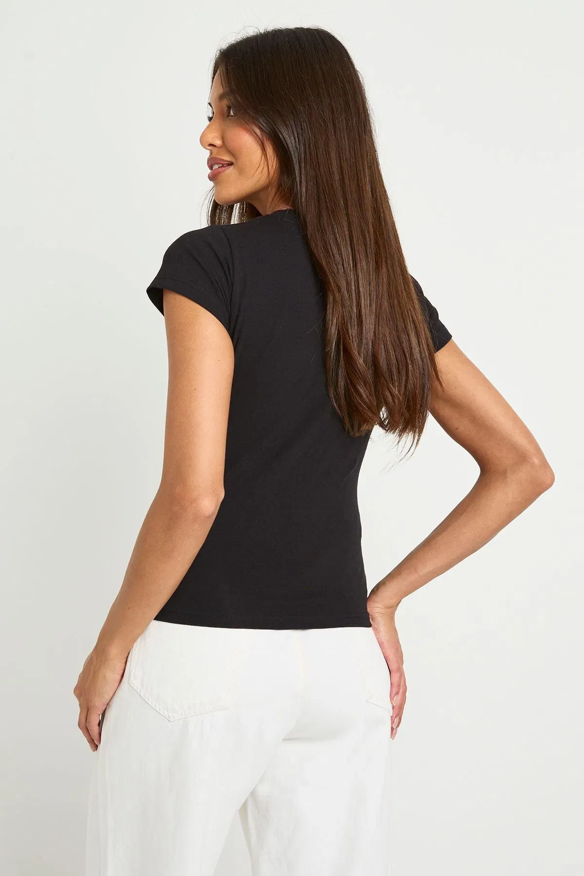 Basic Short Sleeve Fitted Top