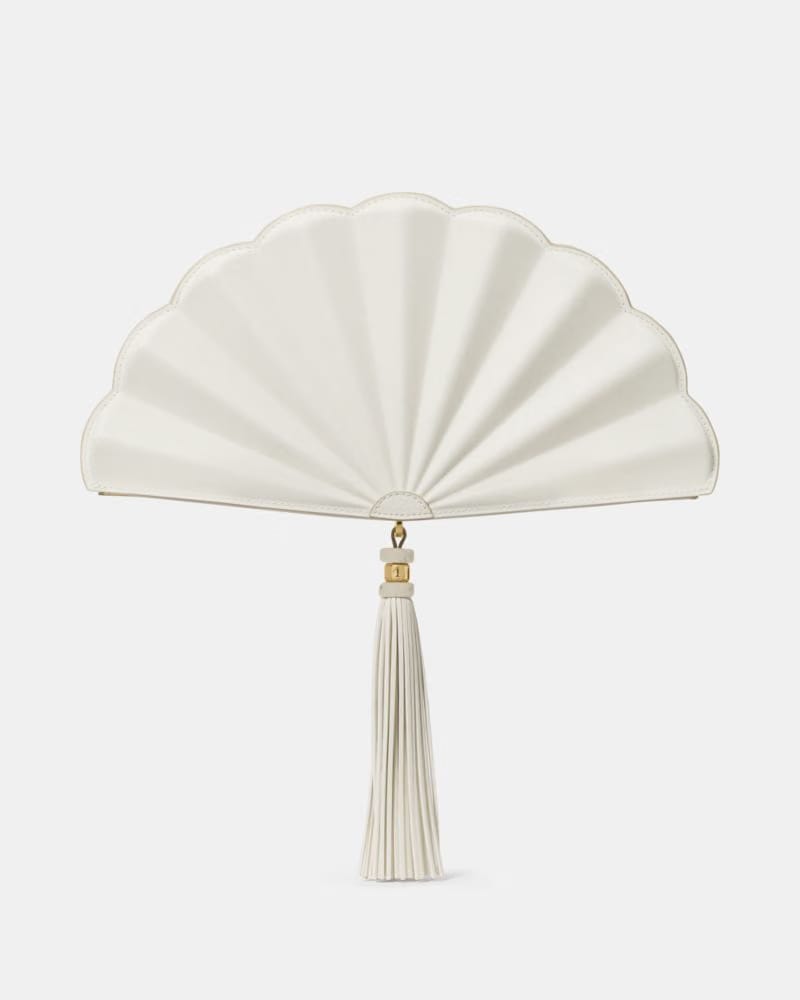 KateSpade Lotus Fan Clutch Bag Meringue