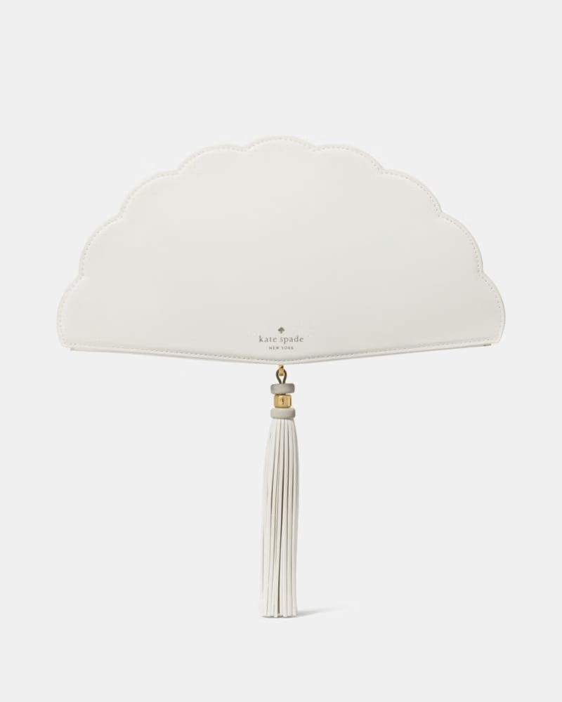 KateSpade Lotus Fan Clutch Bag Meringue
