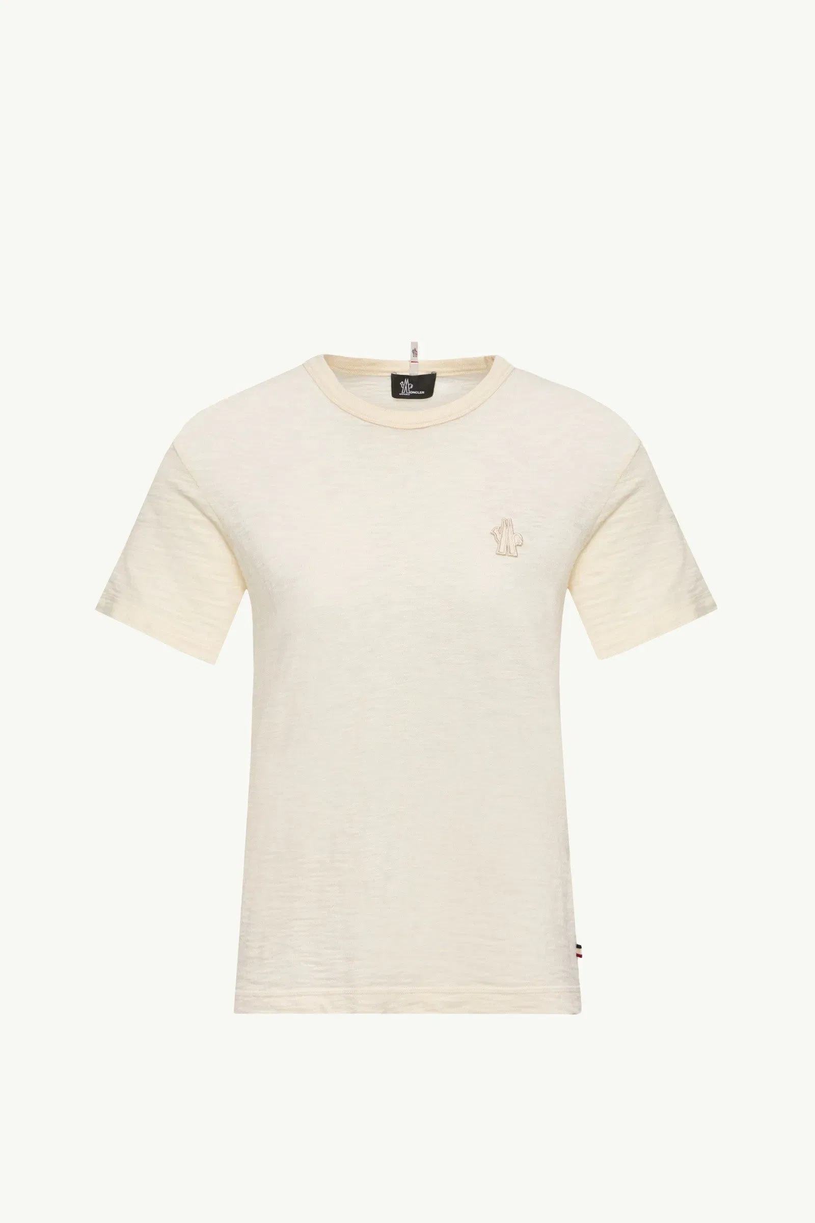 Moncler Logo Patch Cotton T-Shirt White Ivory White Ivory