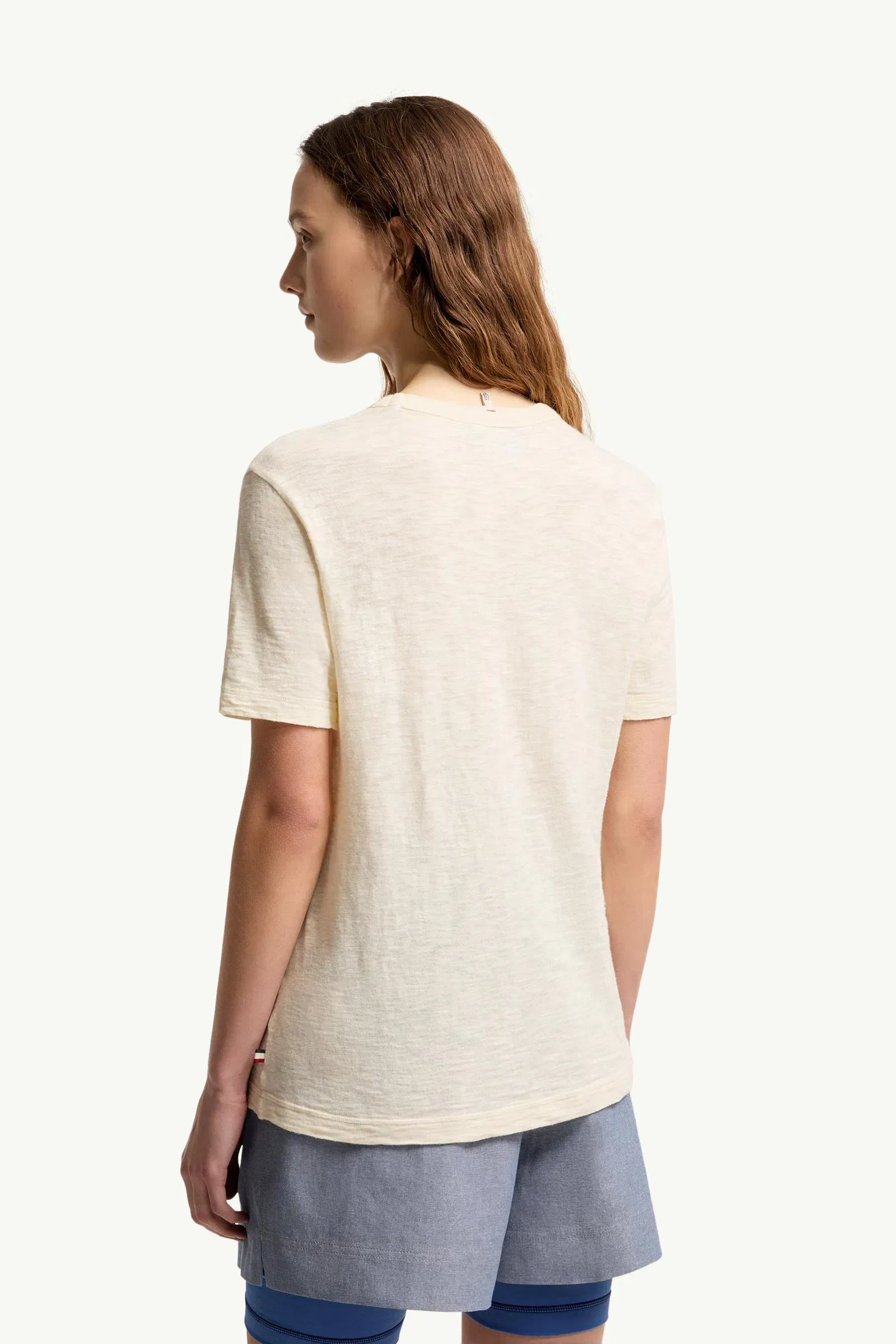 Moncler Logo Patch Cotton T-Shirt White Ivory White Ivory