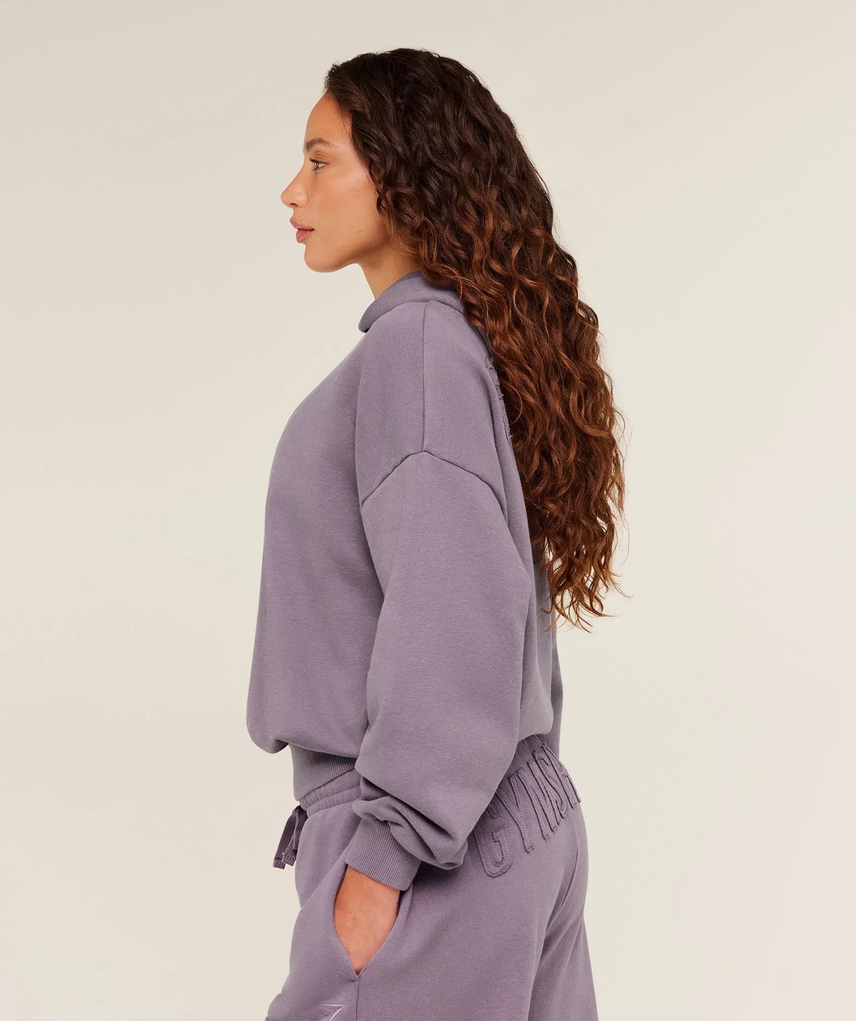 Gymshark Power Washed Oversized Hoodie - Dusk Purple/Acid Wash