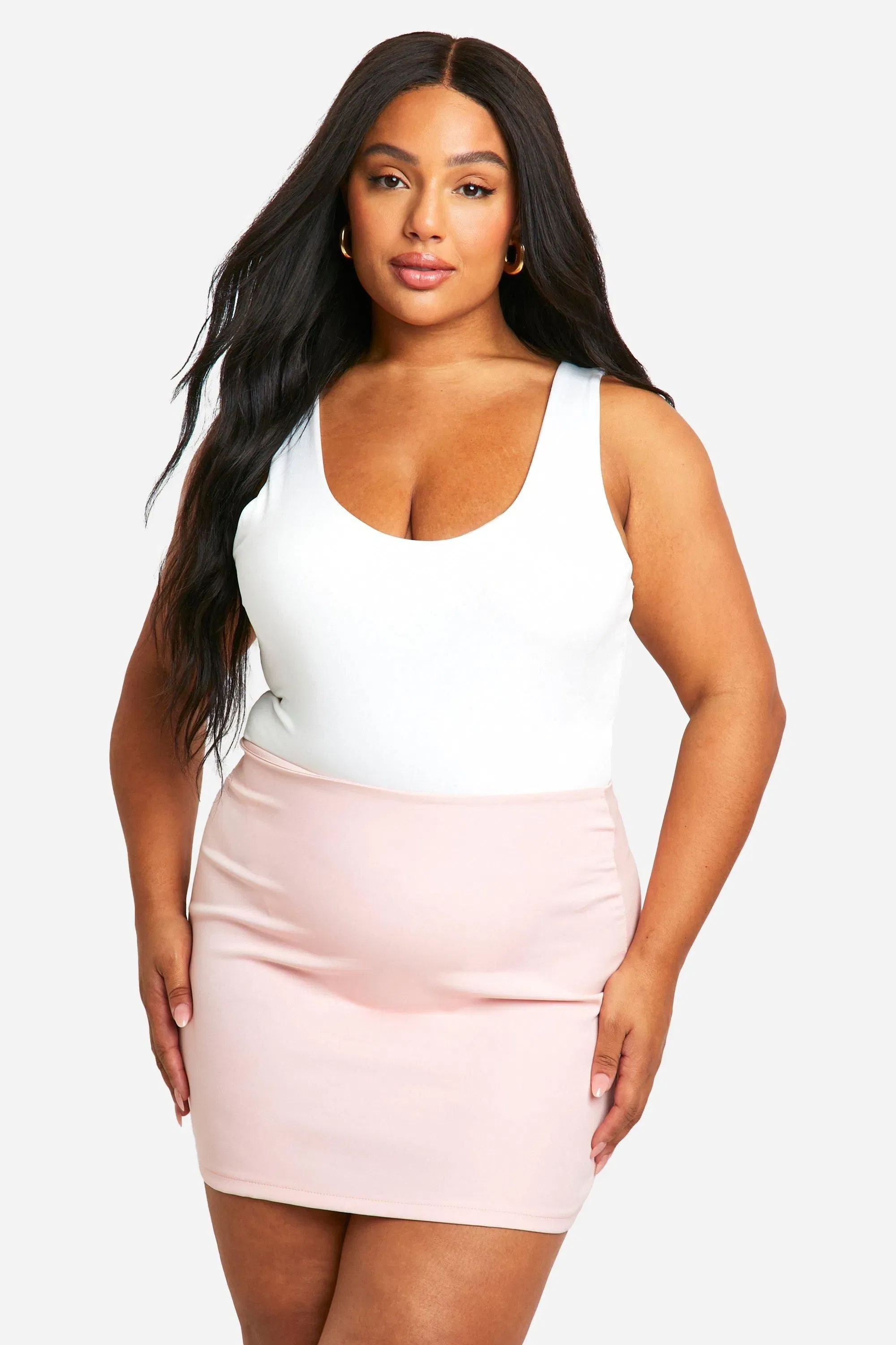 Plus Woven Micro Mini Skirt