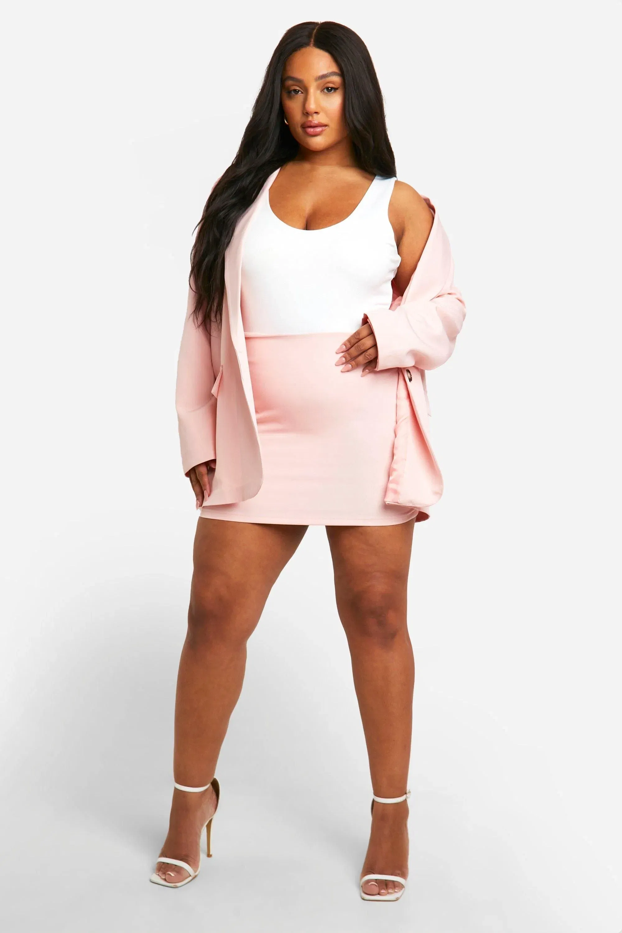 Plus Woven Micro Mini Skirt