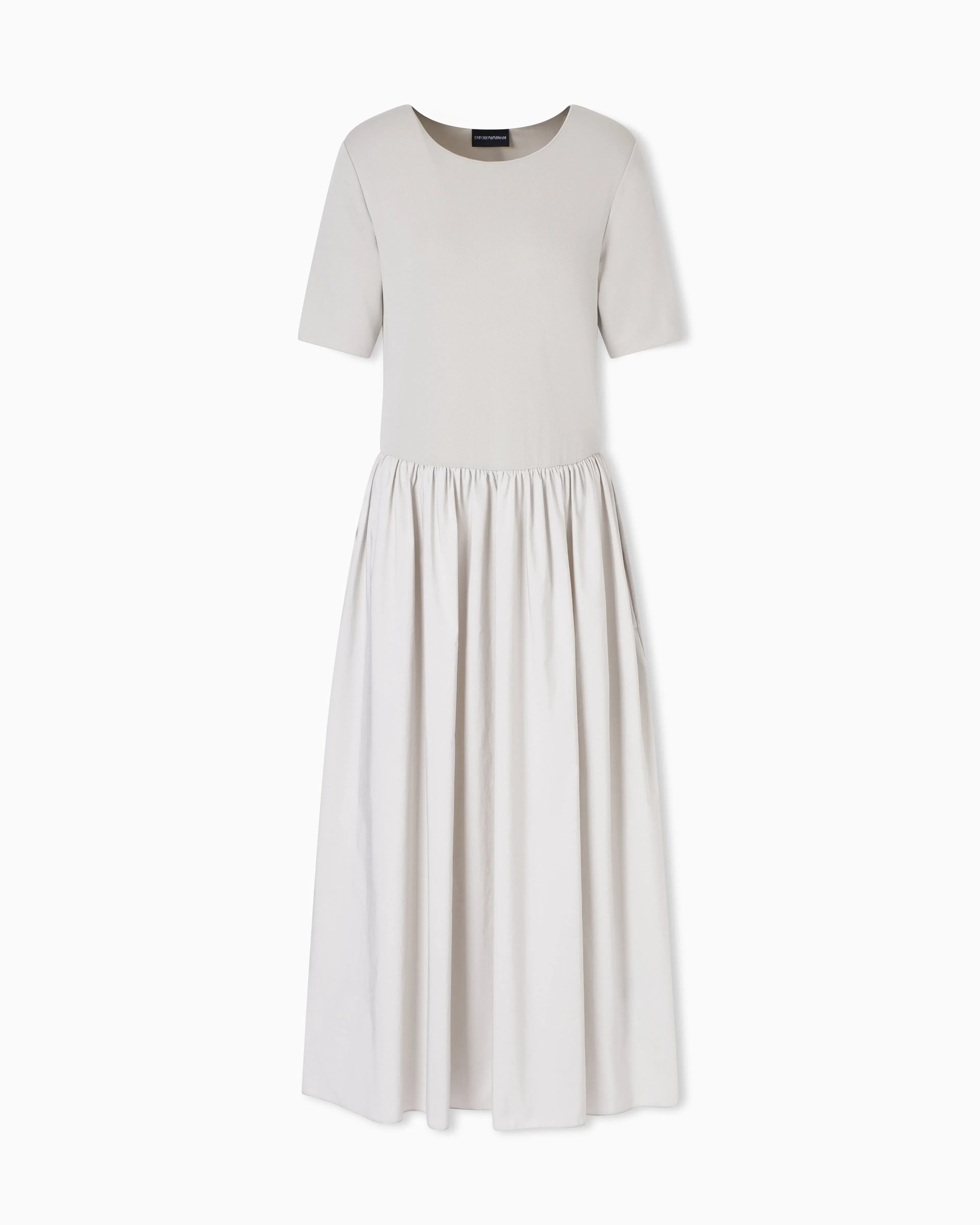 Emporio Armani Long, short-sleeved interlock dress