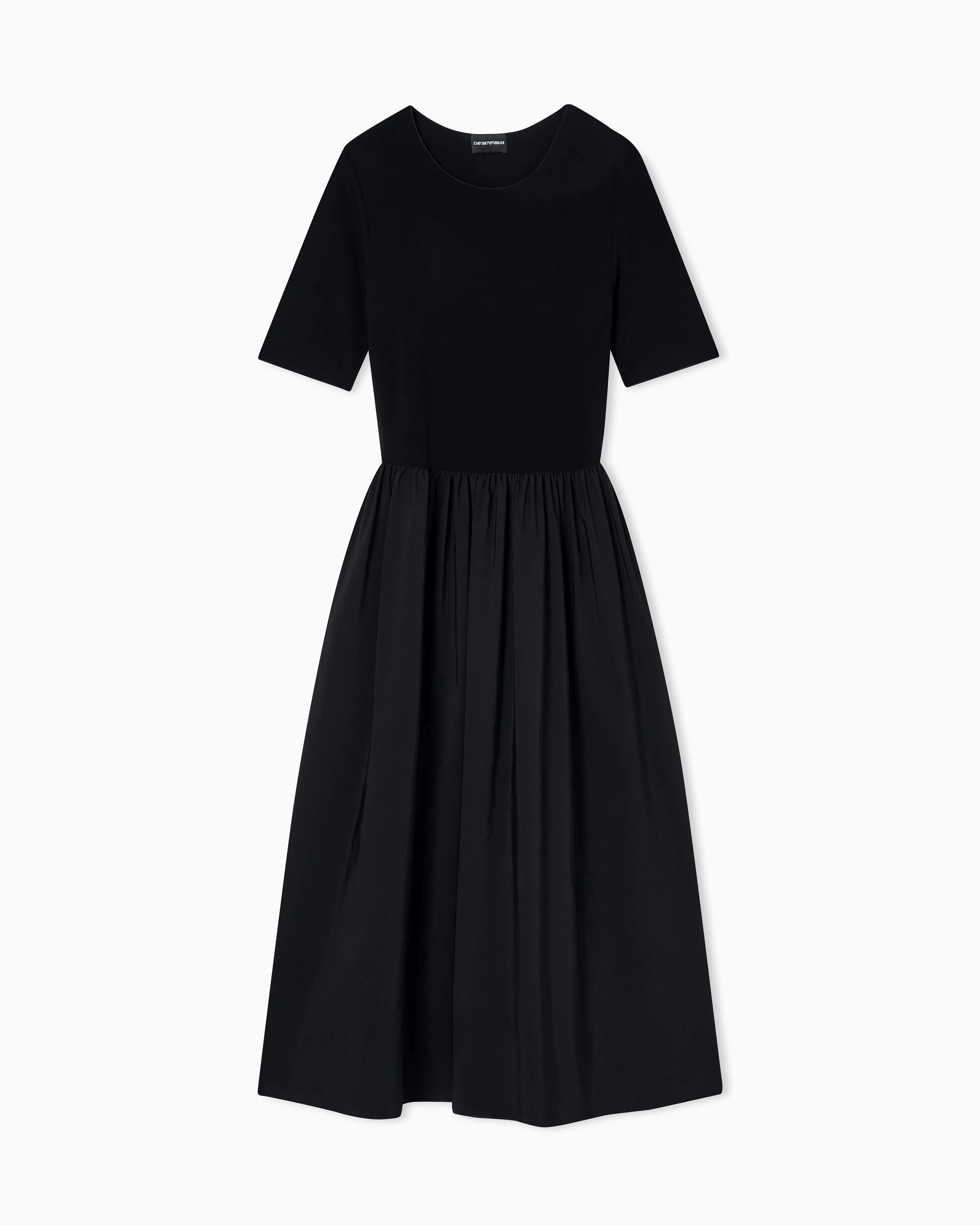 Emporio Armani Long, short-sleeved interlock dress