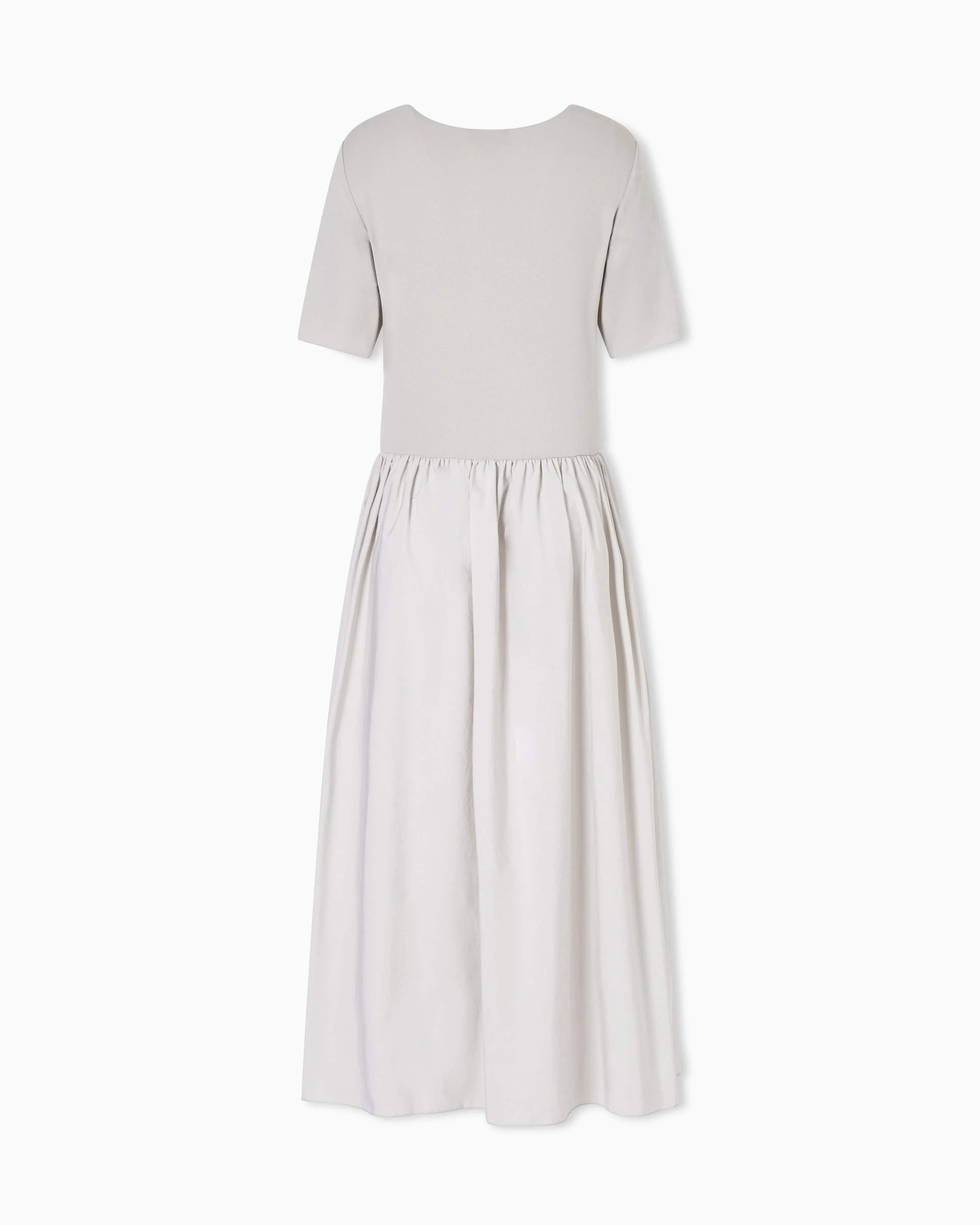 Emporio Armani Long, short-sleeved interlock dress