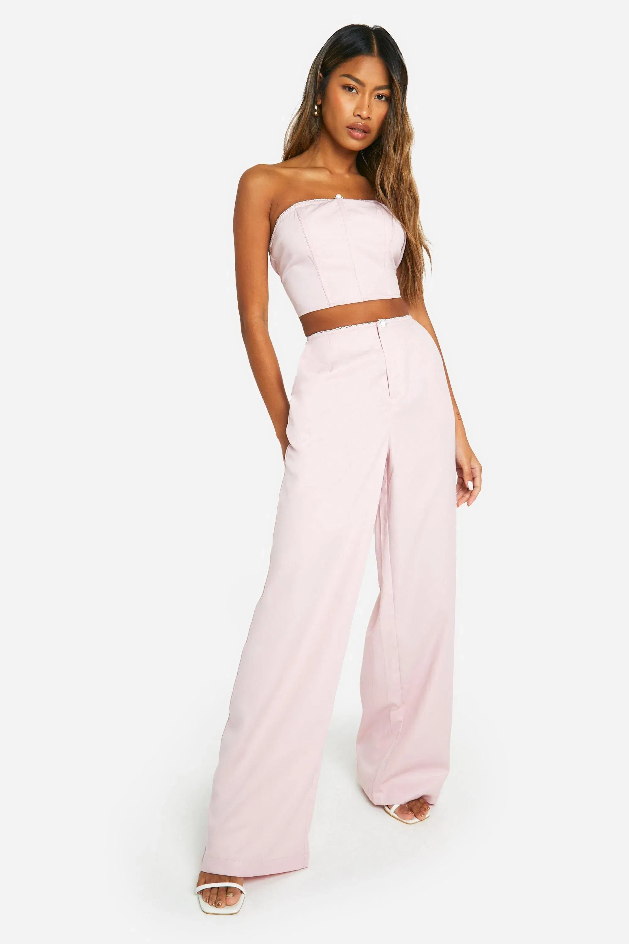 Woven Flower Bandeau Top